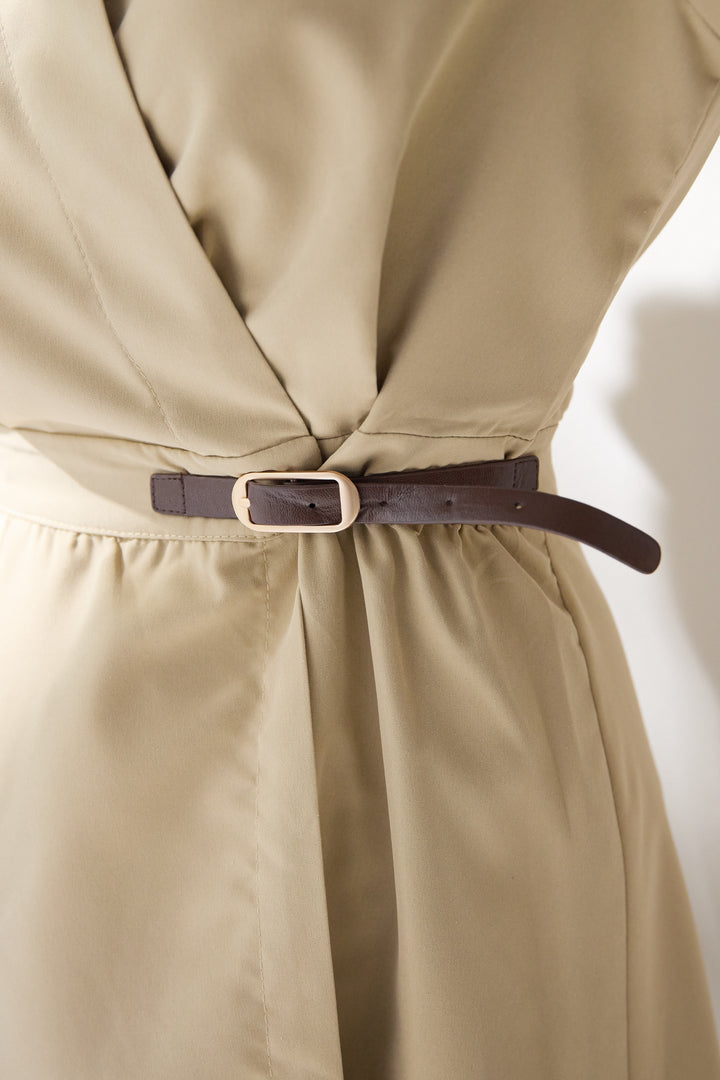 カシュクールデザインシャツワンピース