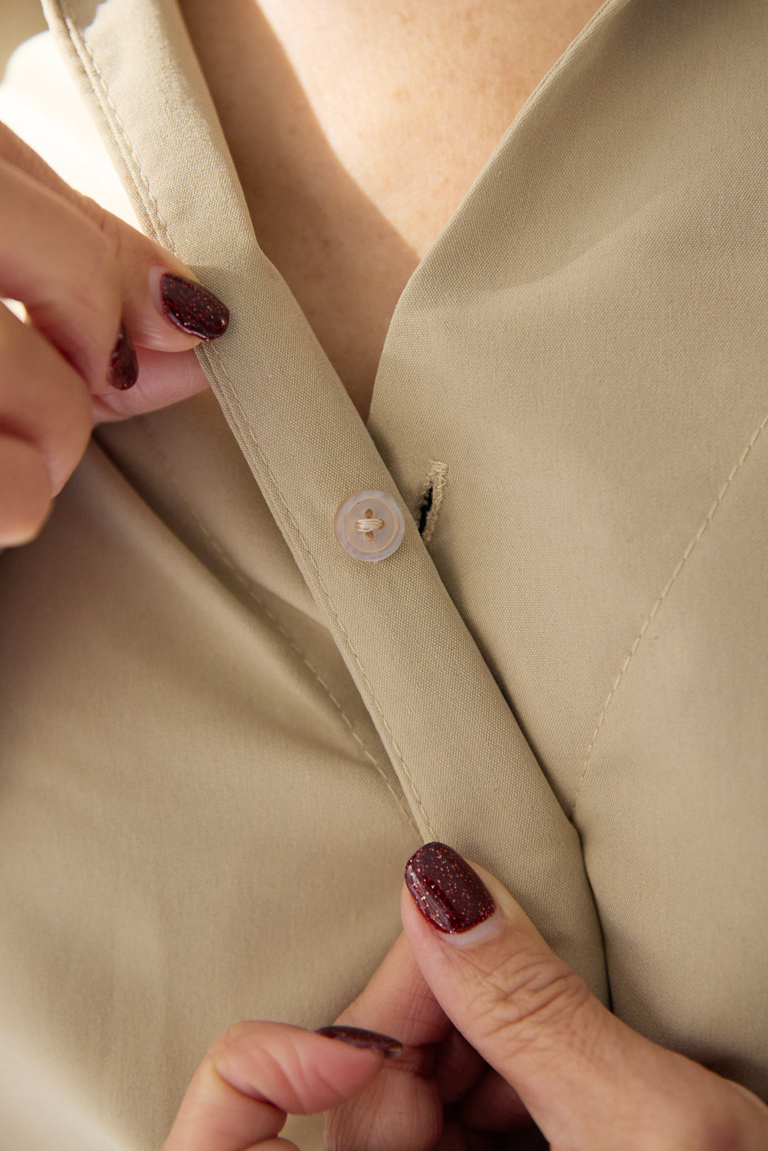 カシュクールデザインシャツワンピース