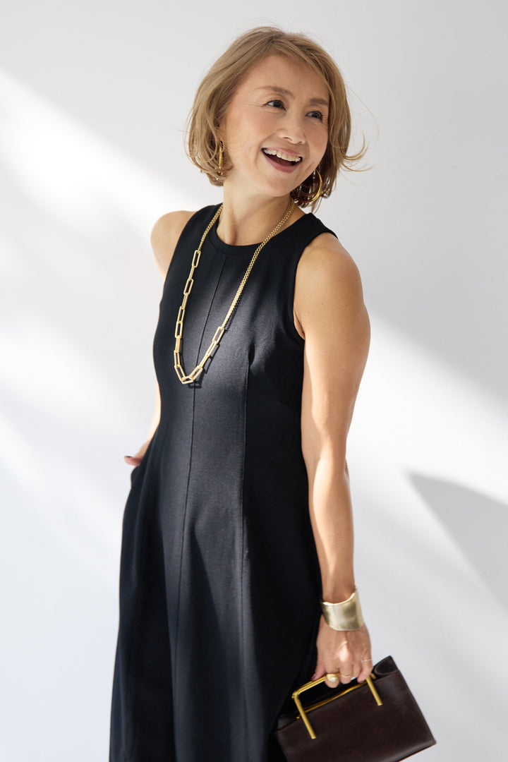 ジャージーコクーンワンピース