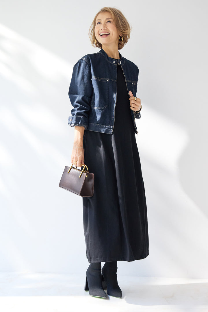 ジャージーコクーンワンピース