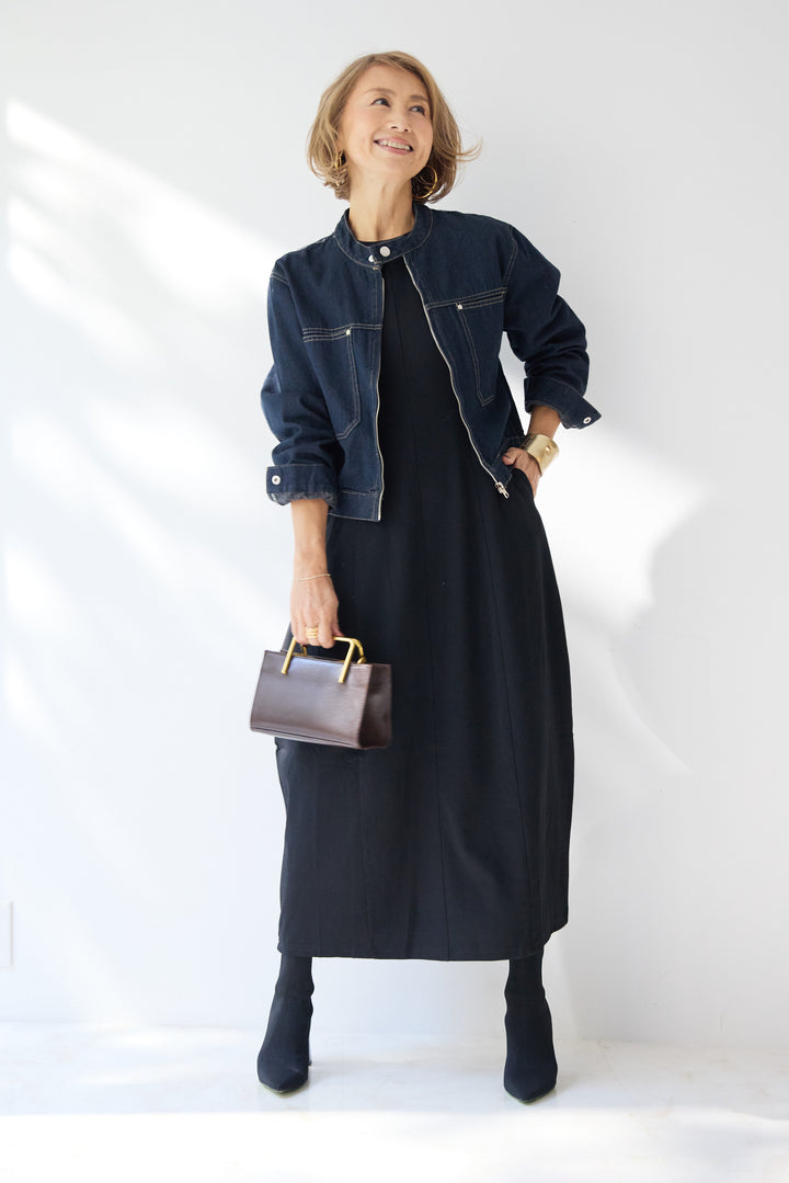 ジャージーコクーンワンピース