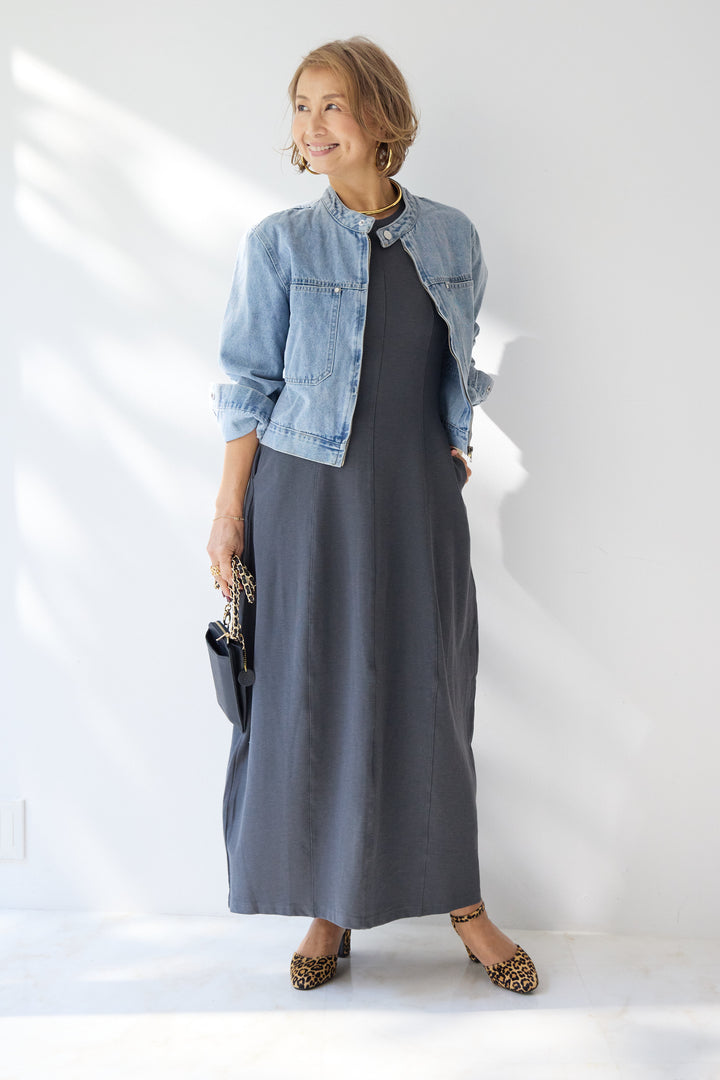 ジャージーコクーンワンピース