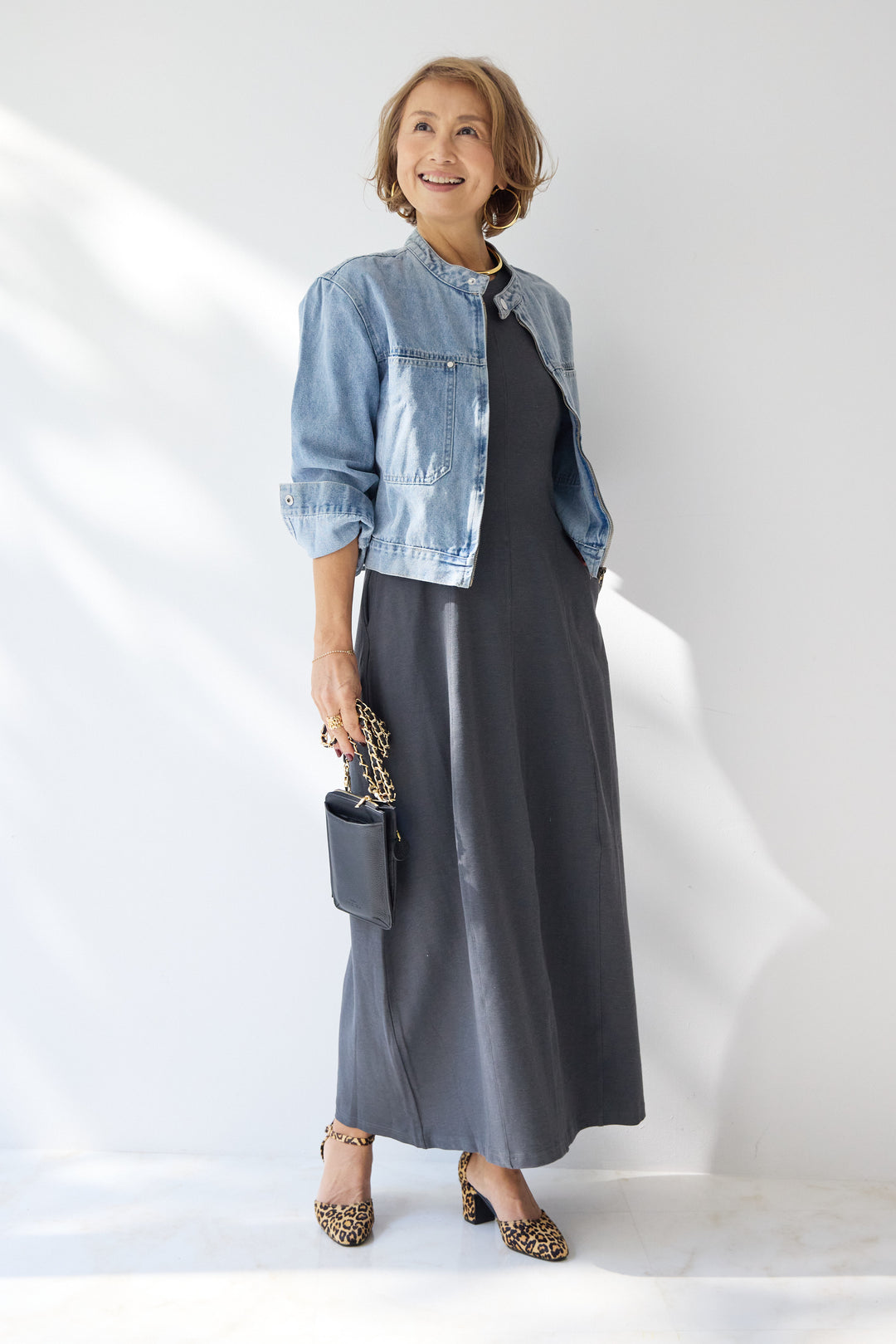 ジャージーコクーンワンピース