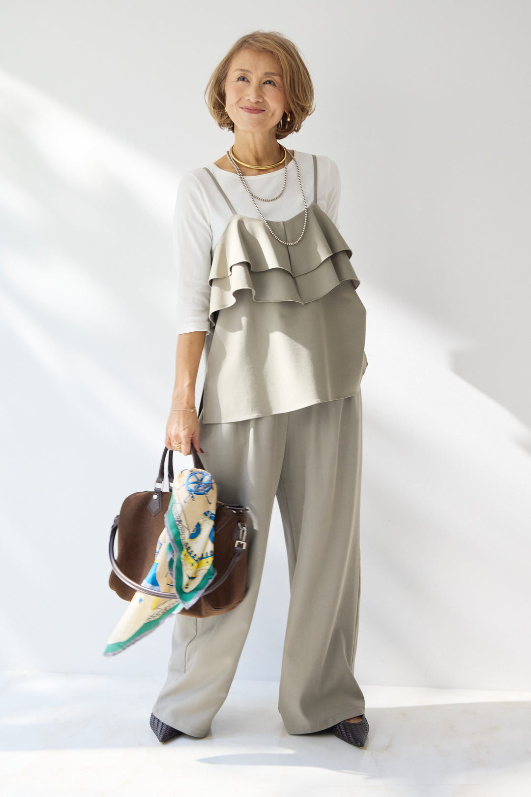 ベーシックフィット七分袖カットソー