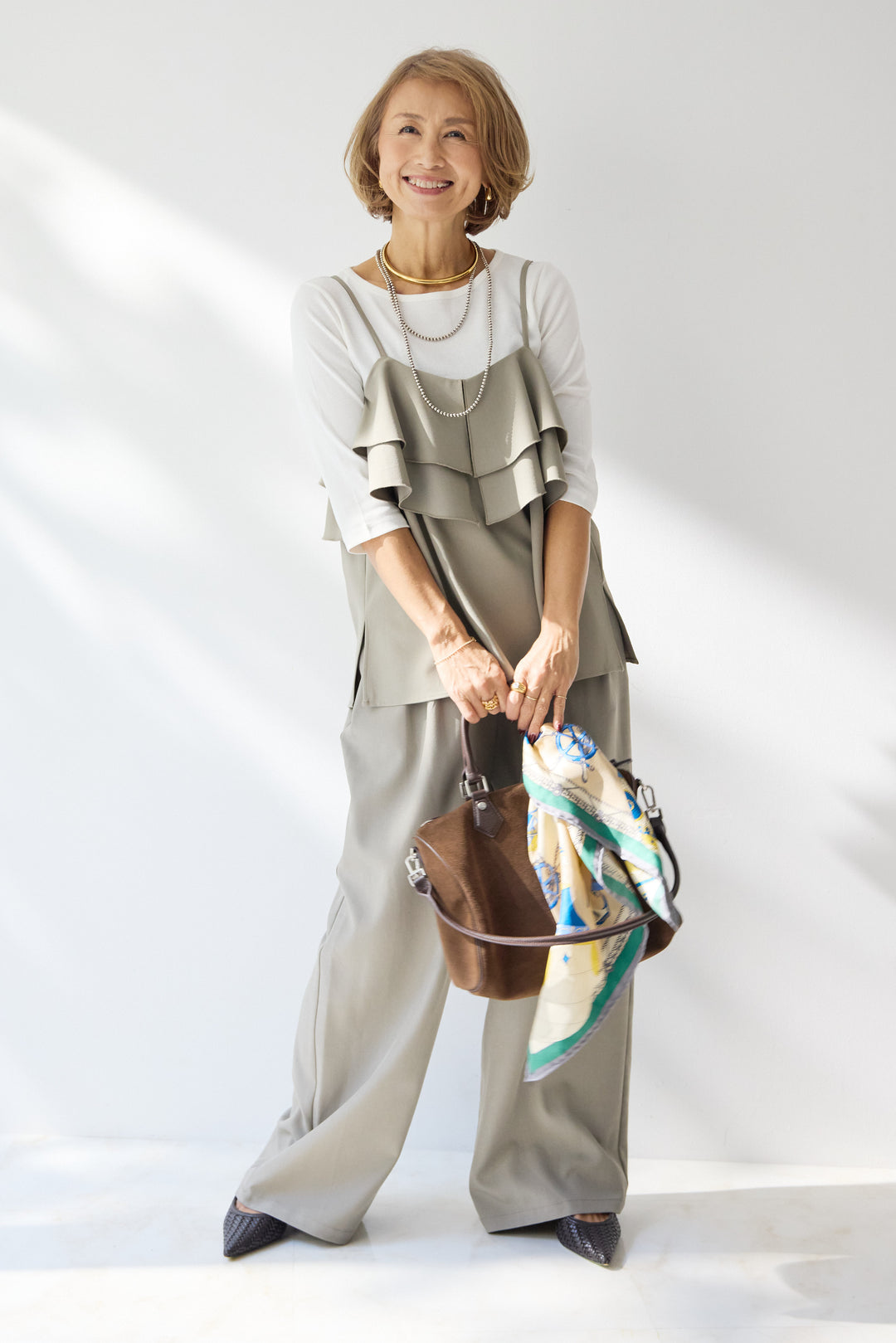 ベーシックフィット七分袖カットソー