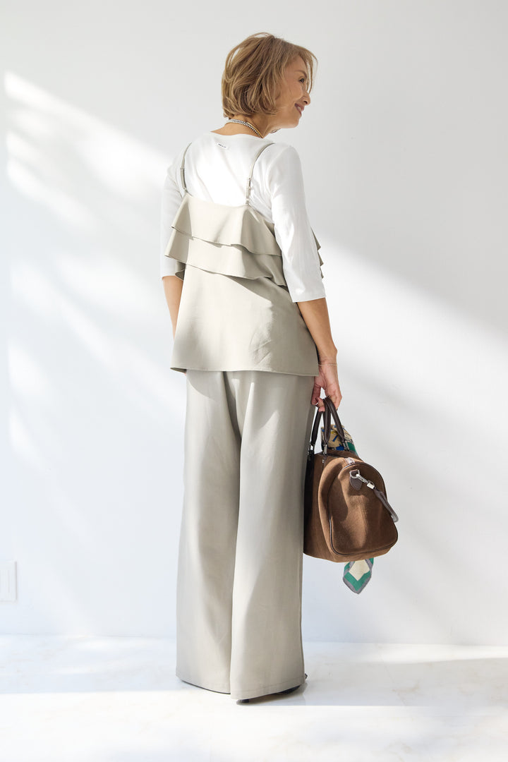 【イージーケア】ティアードフリル キャミソール