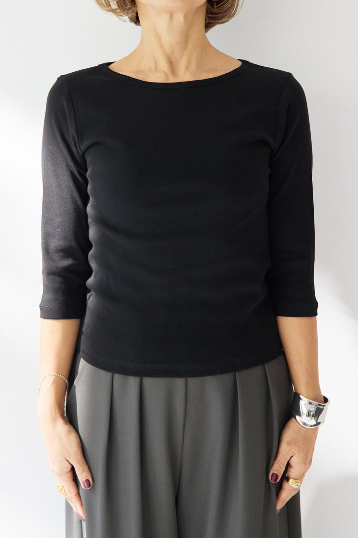 ベーシックフィット七分袖カットソー