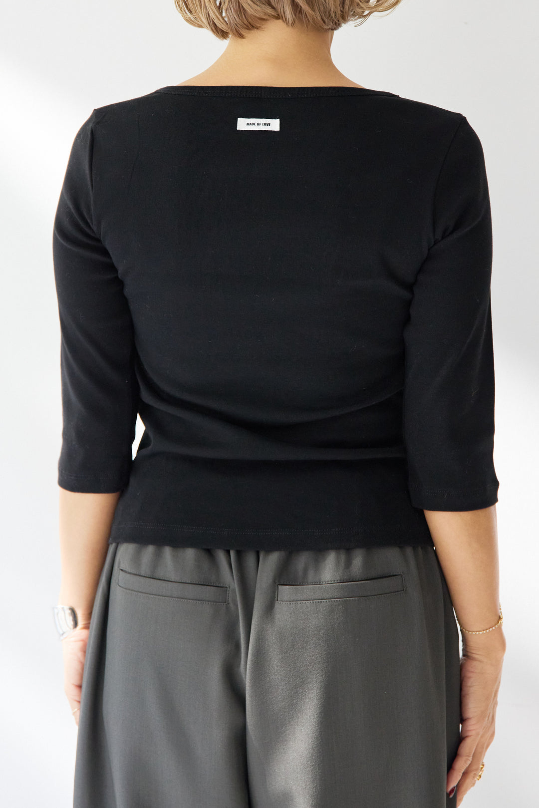 ベーシックフィット七分袖カットソー