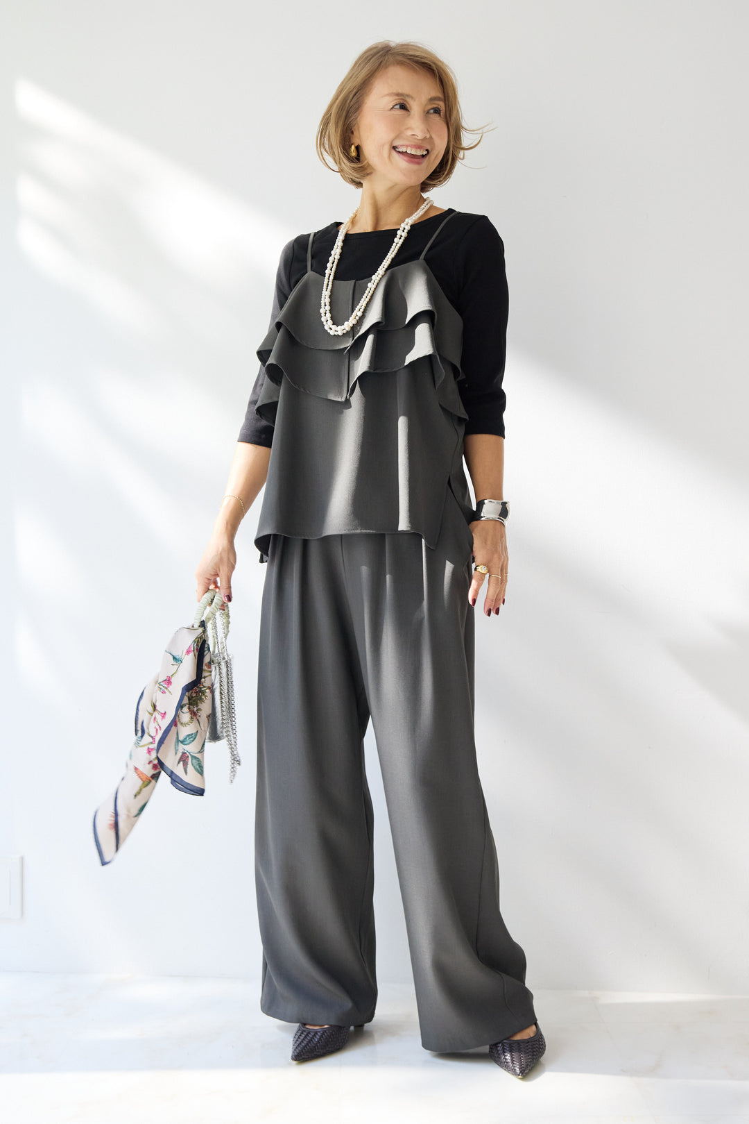 ベーシックフィット七分袖カットソー