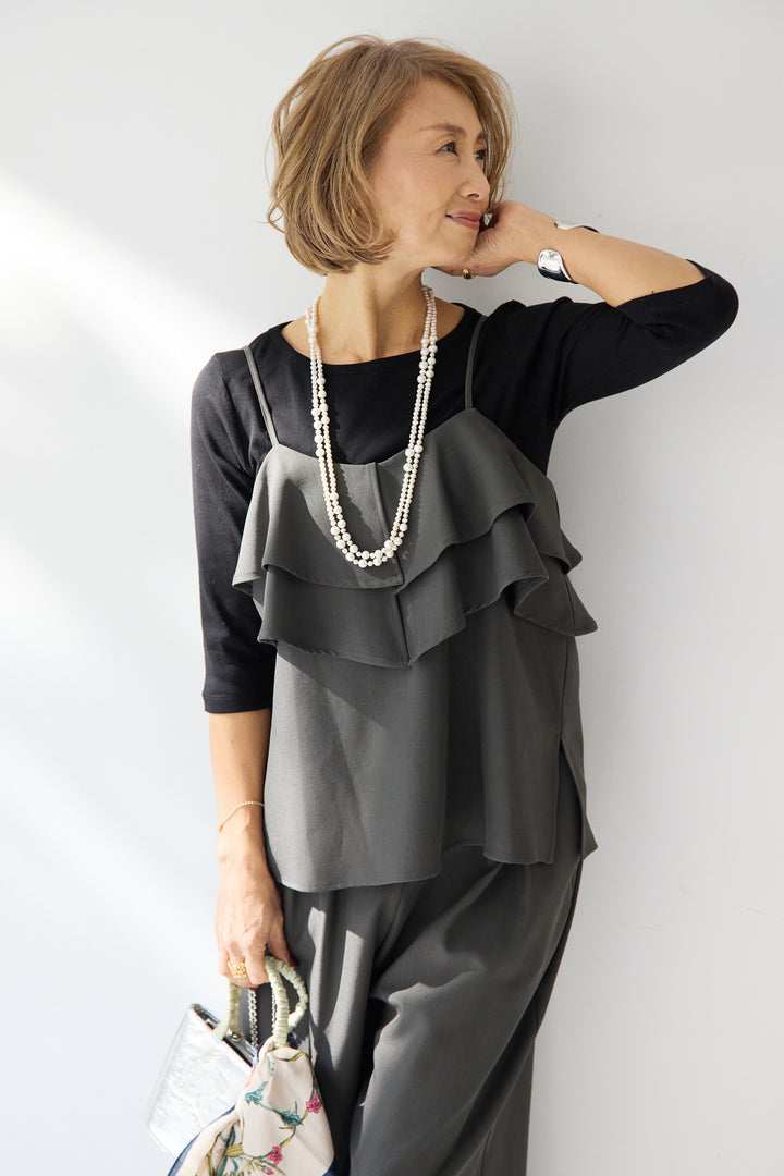 ベーシックフィット七分袖カットソー