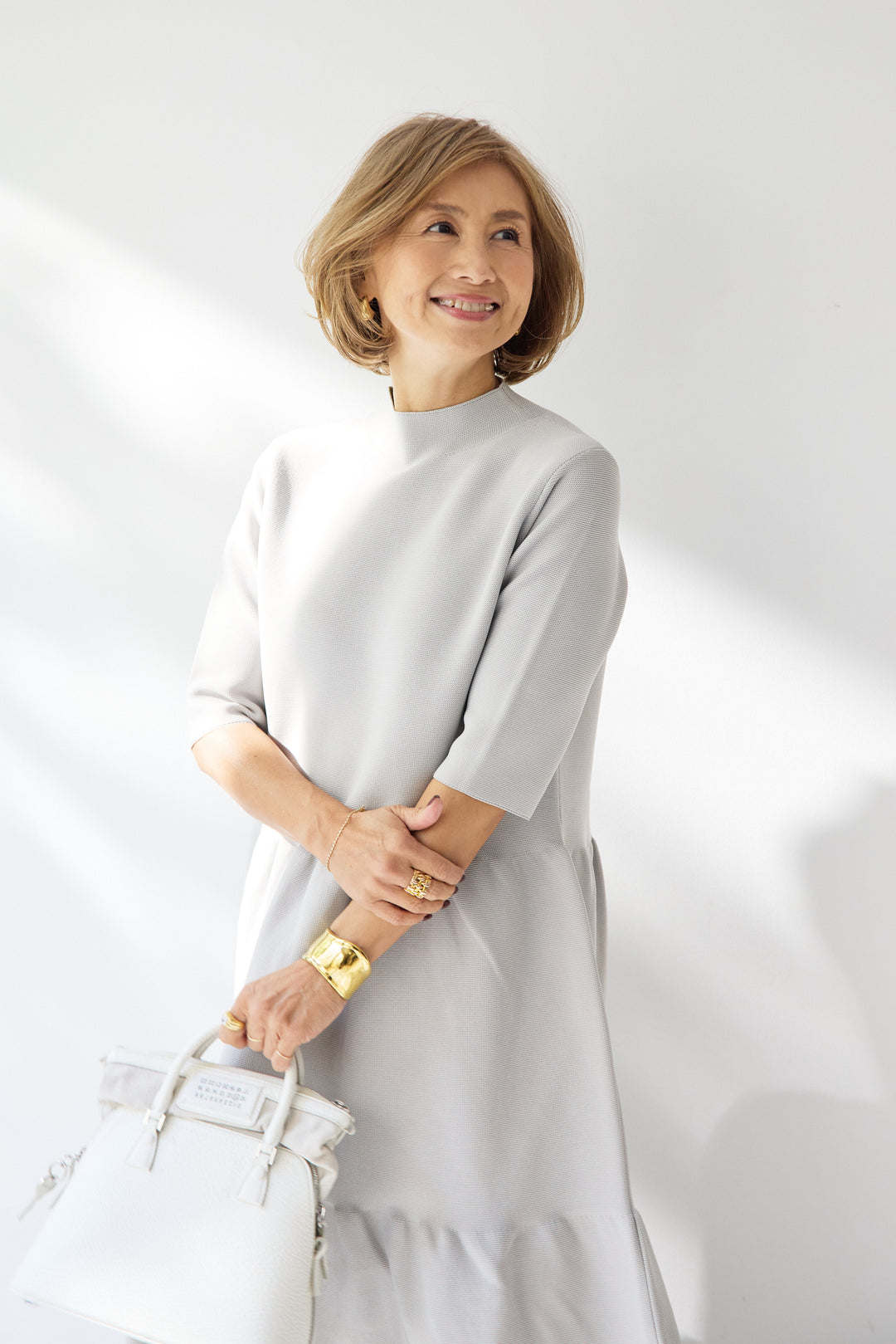 ティアードニットワンピース