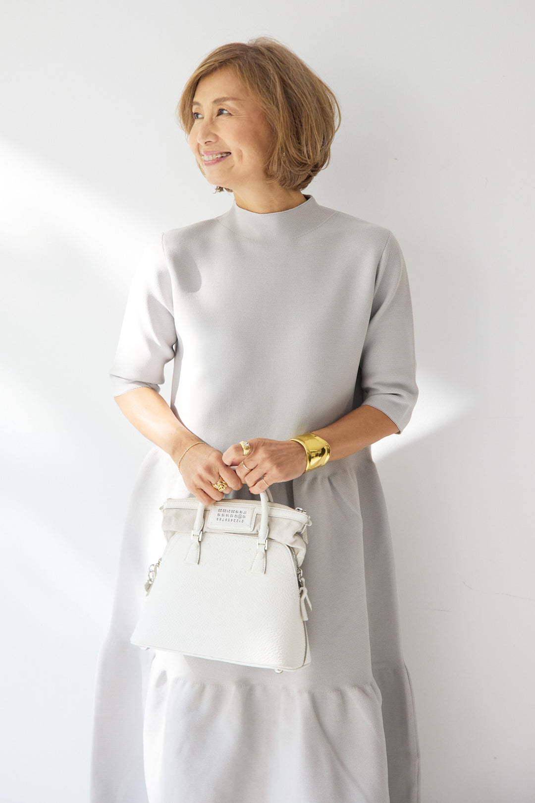 ティアードニットワンピース