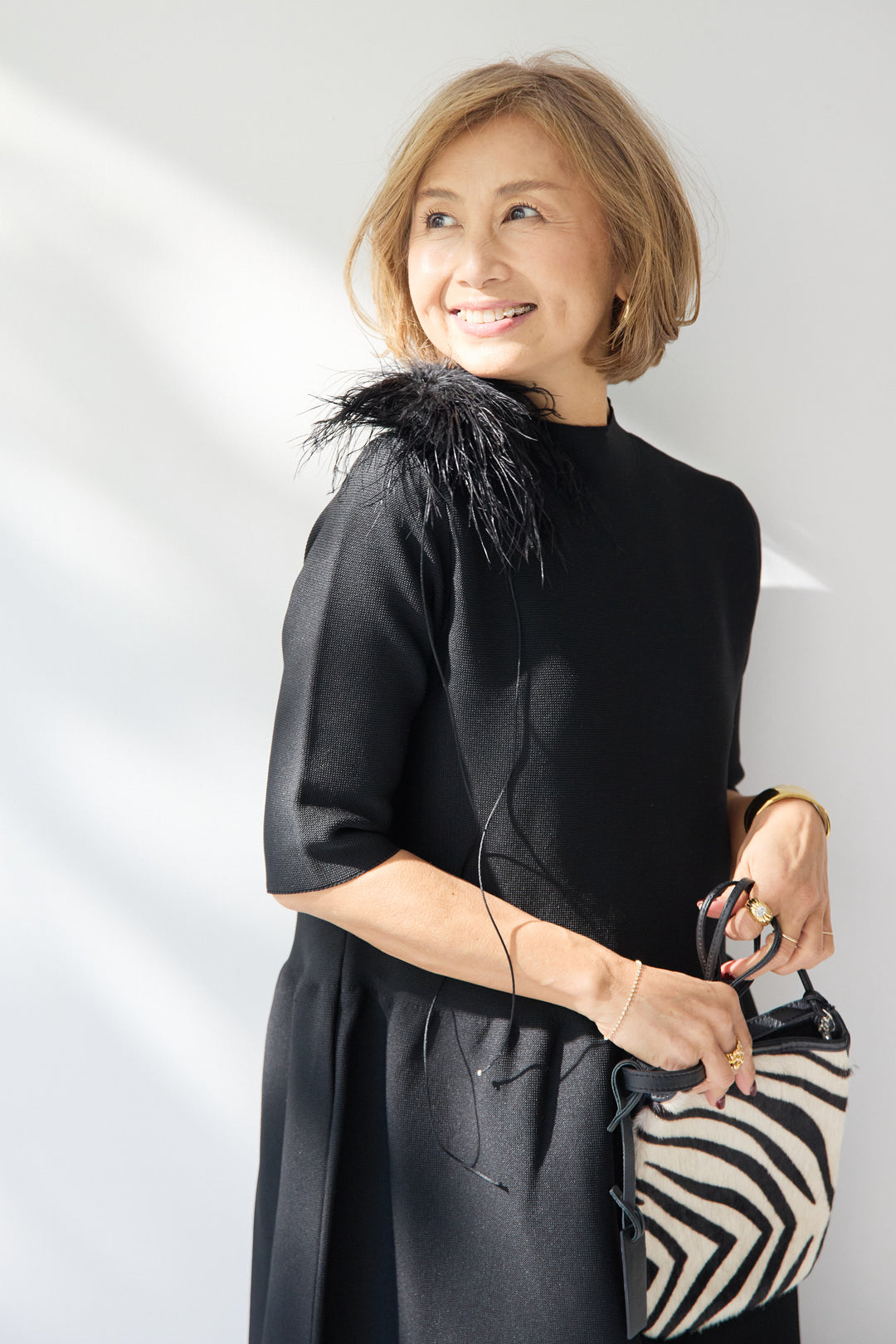 ティアードニットワンピース