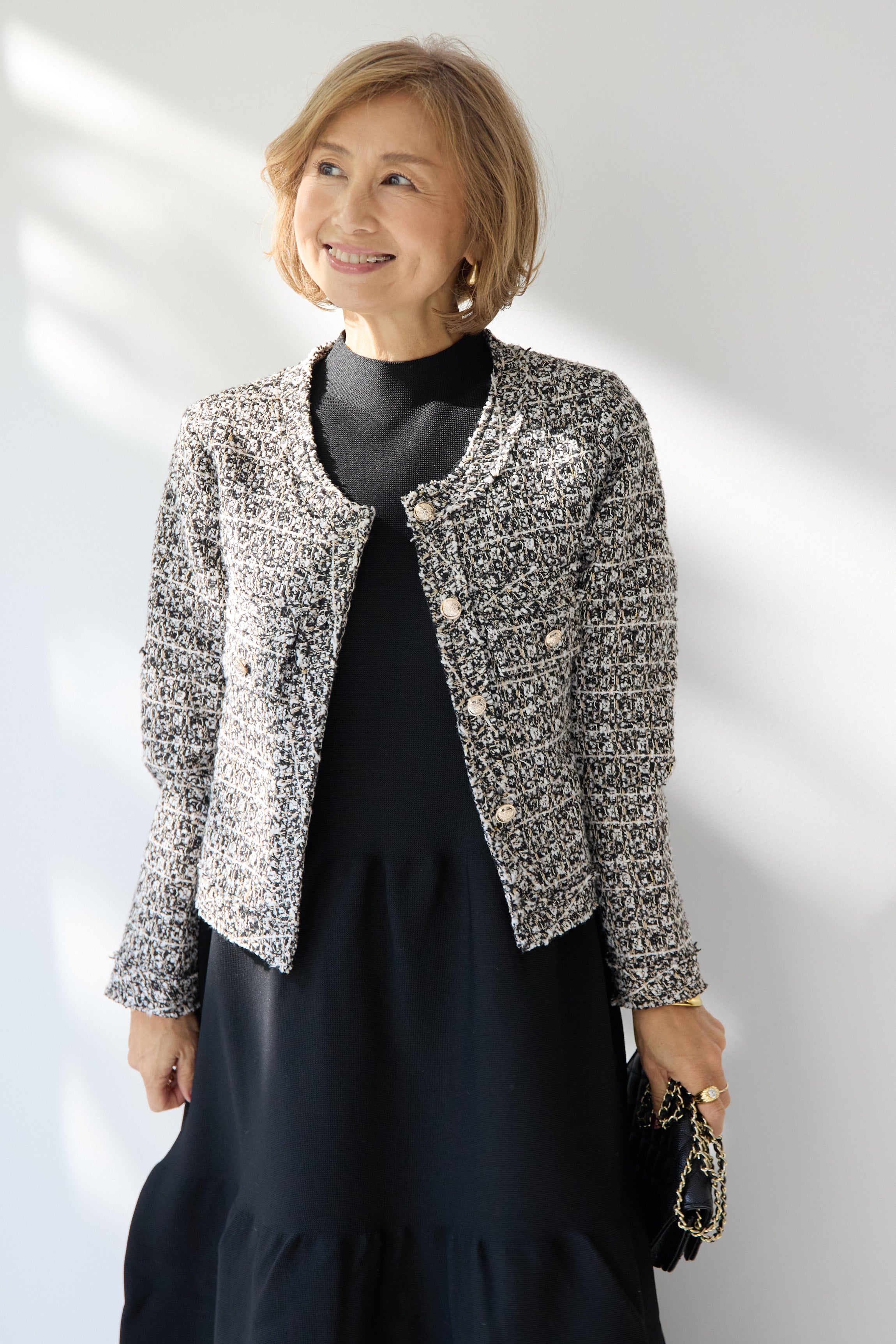 フリンジツイードジャケット – plusotoha