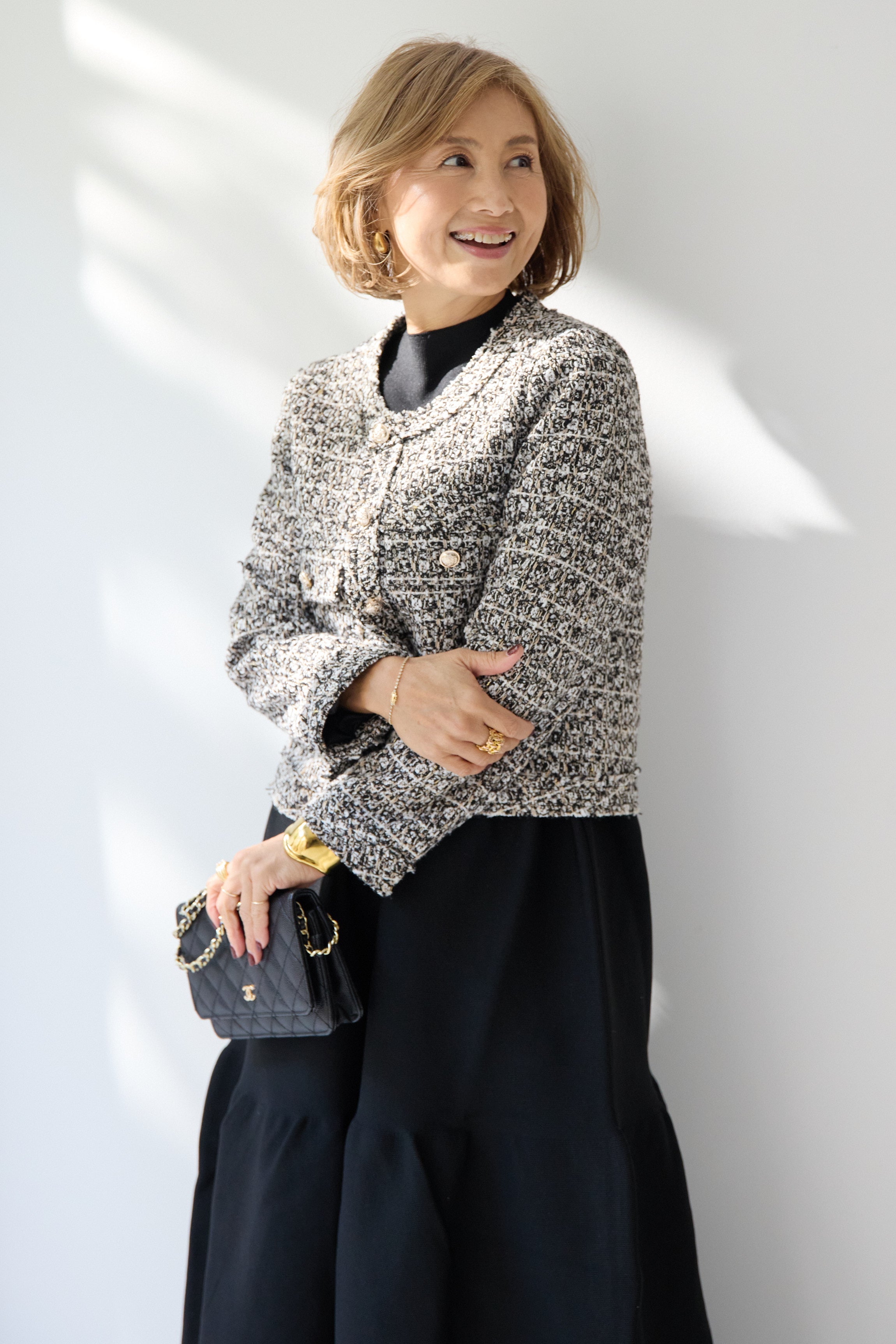 フリンジツイードジャケット – plusotoha