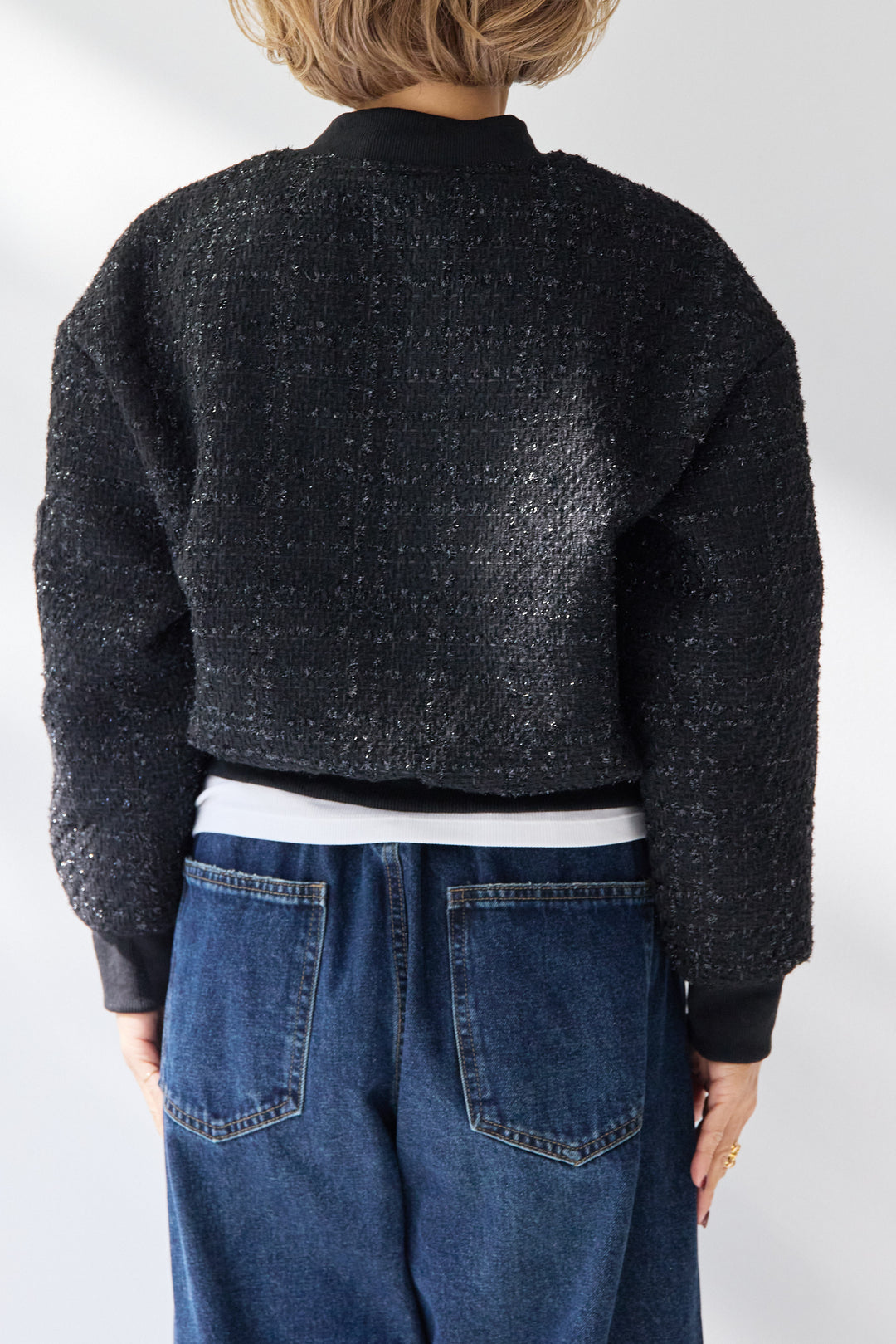 ツイードジップブルゾン