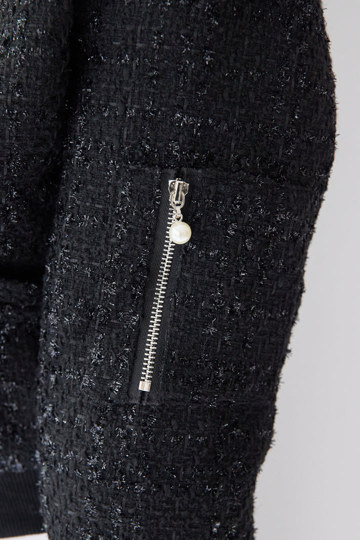 ツイードジップブルゾン