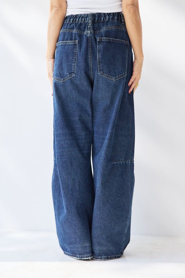 カーブデニムパンツ