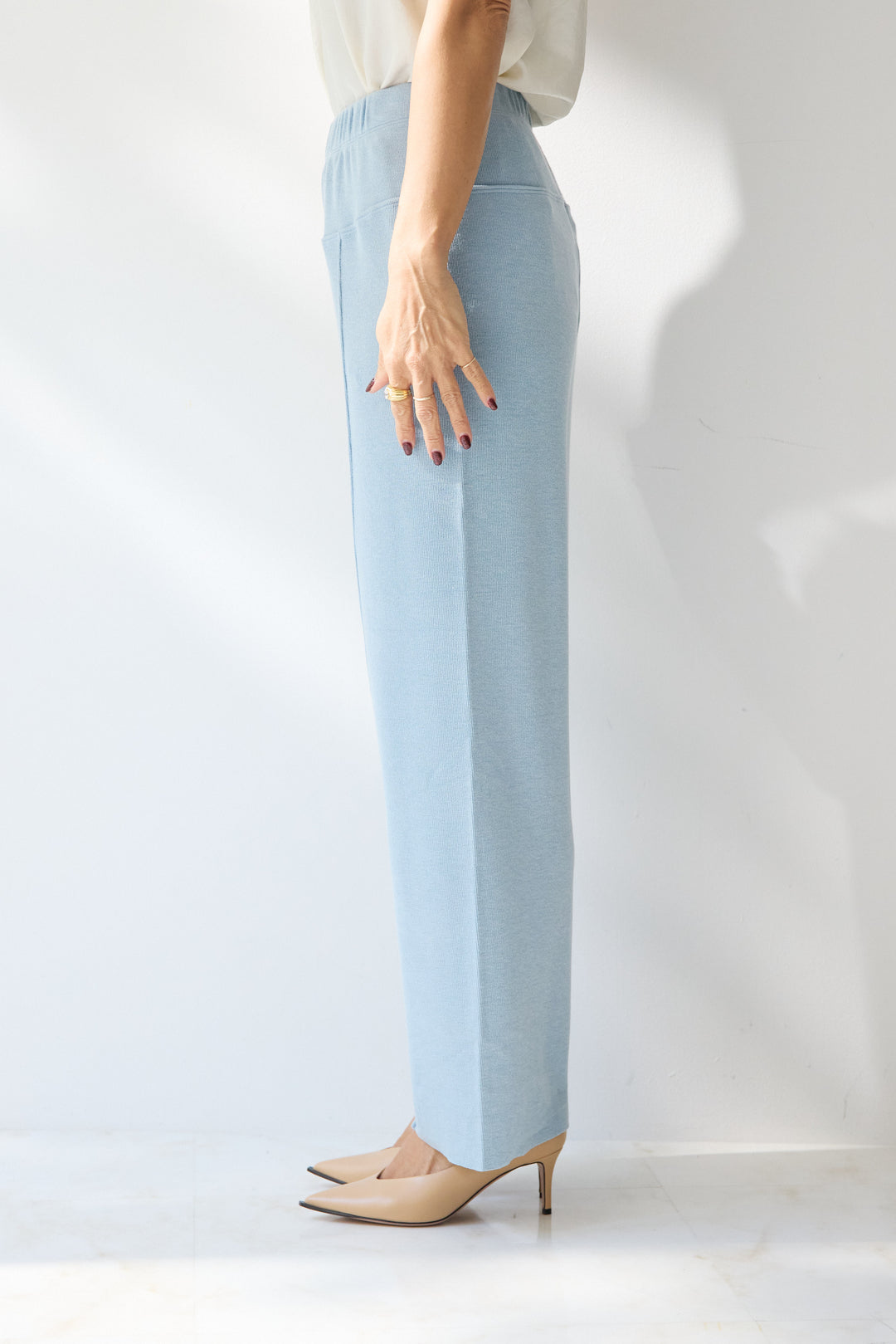 [SET]ラグランスリーブニットソーセットアップ+シルキーエリュール レースキャミソール(2set)