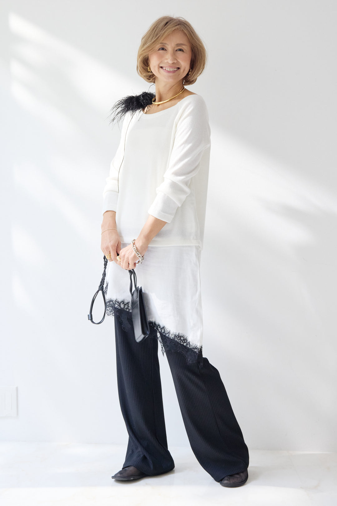 ボリュームマラボーファー コサージュ