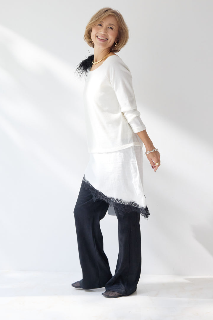 ボリュームマラボーファー コサージュ