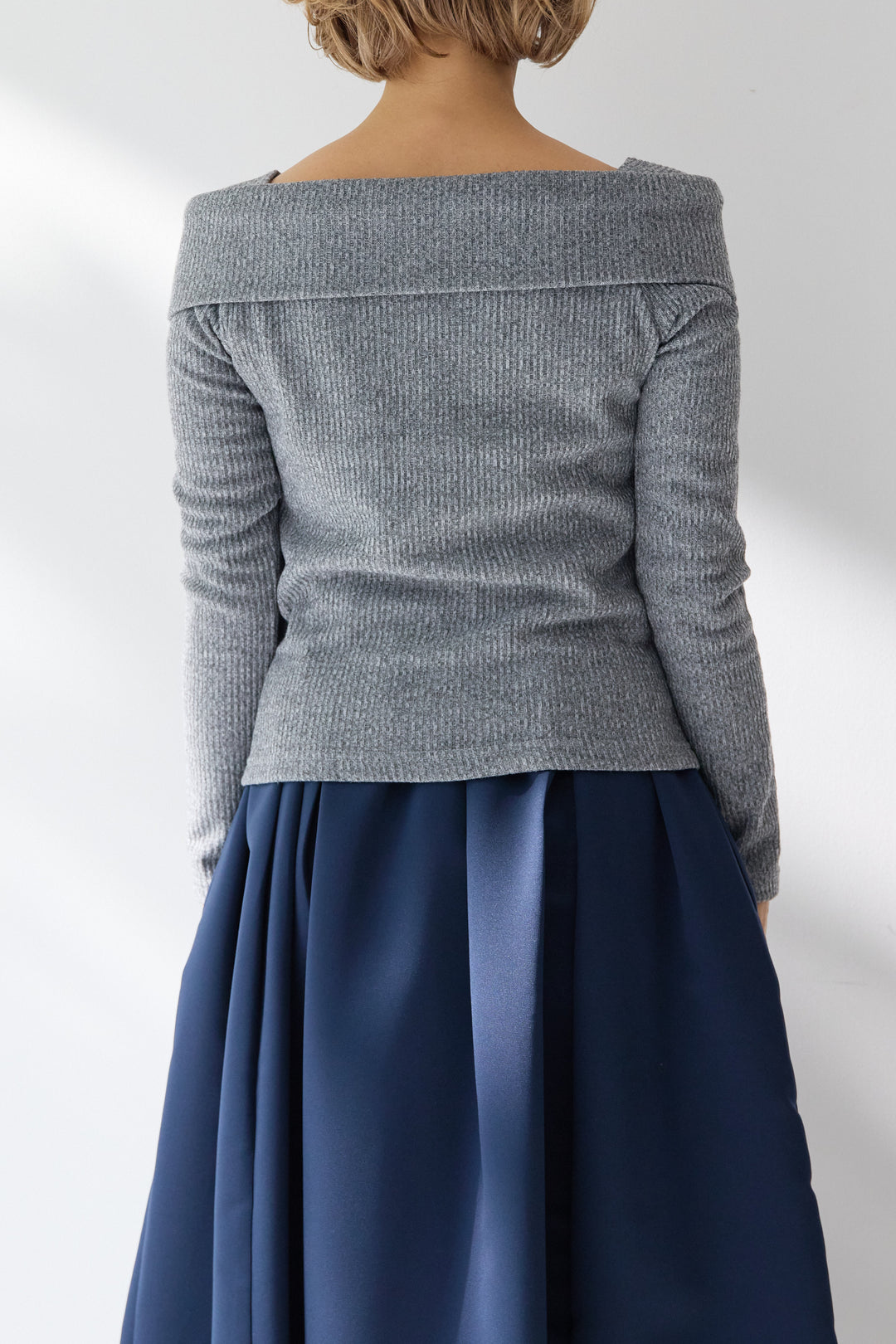 裏起毛オフショルリブカット