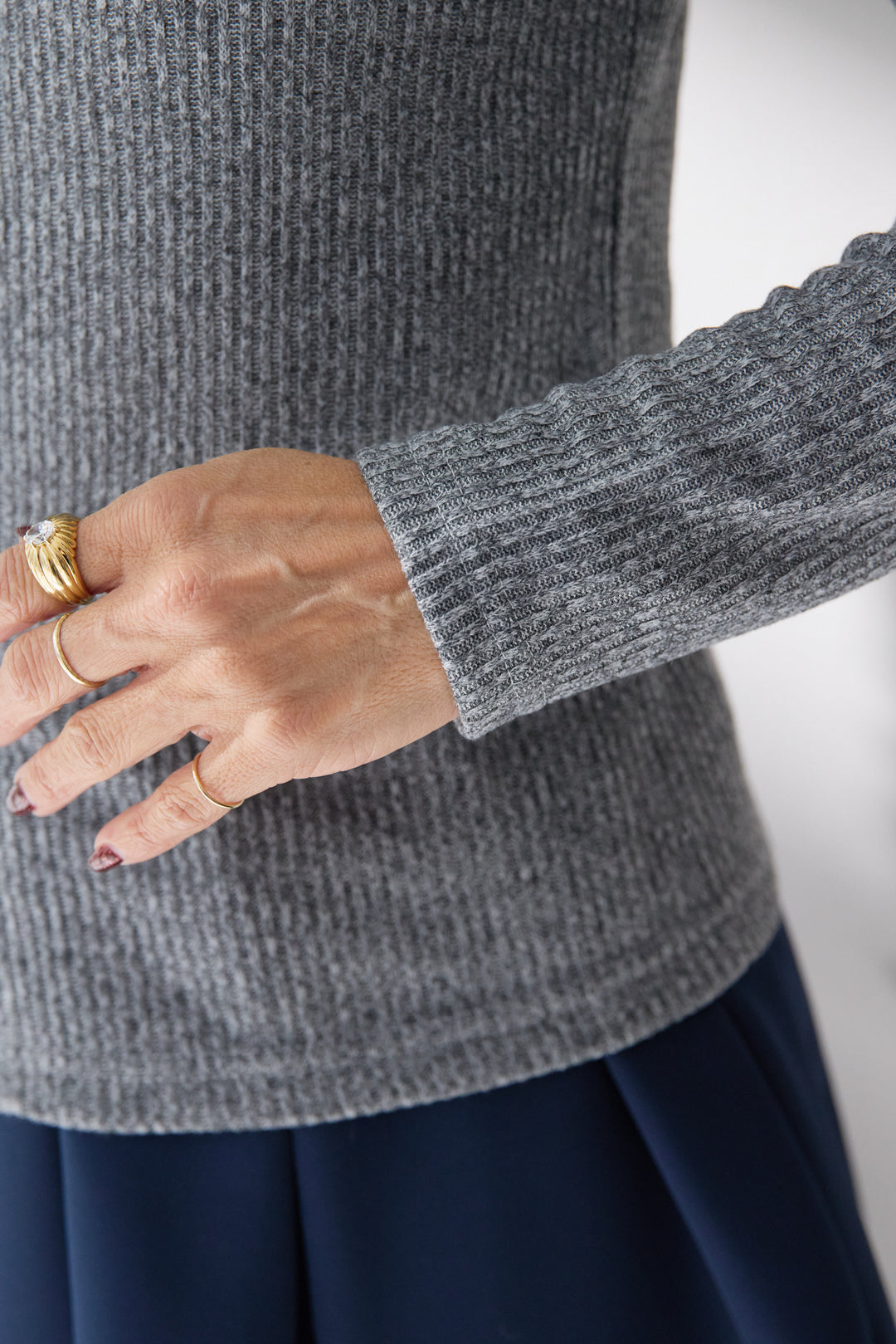 裏起毛オフショルリブカット