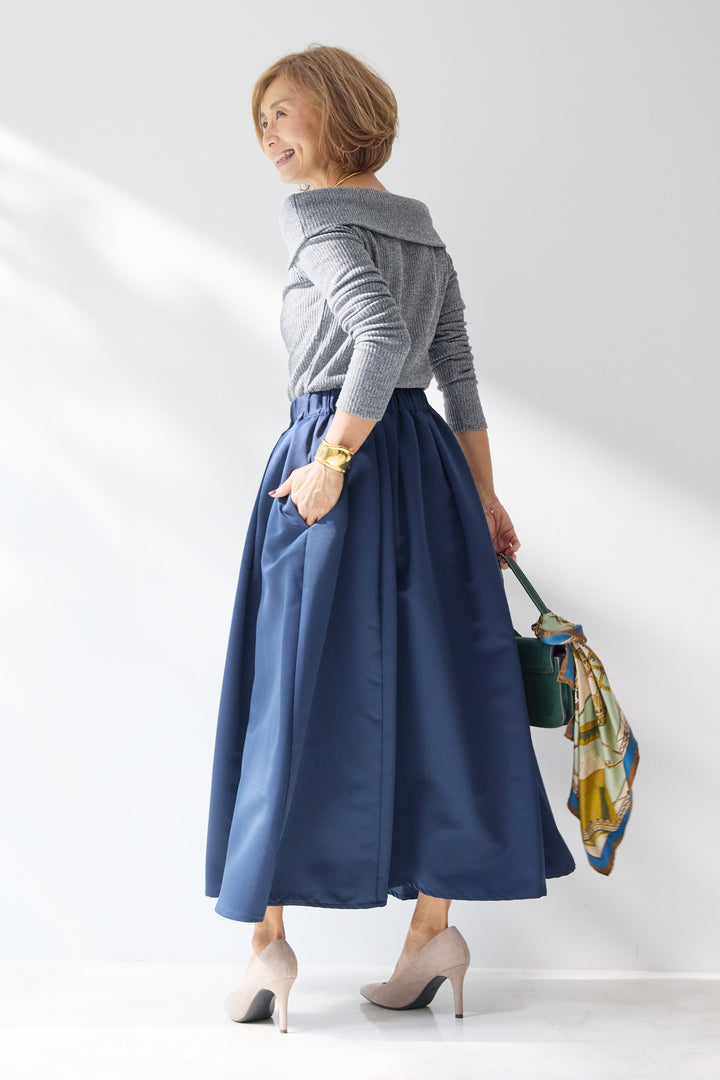 【ジャパンメイド】マットグログランボリュームスカート