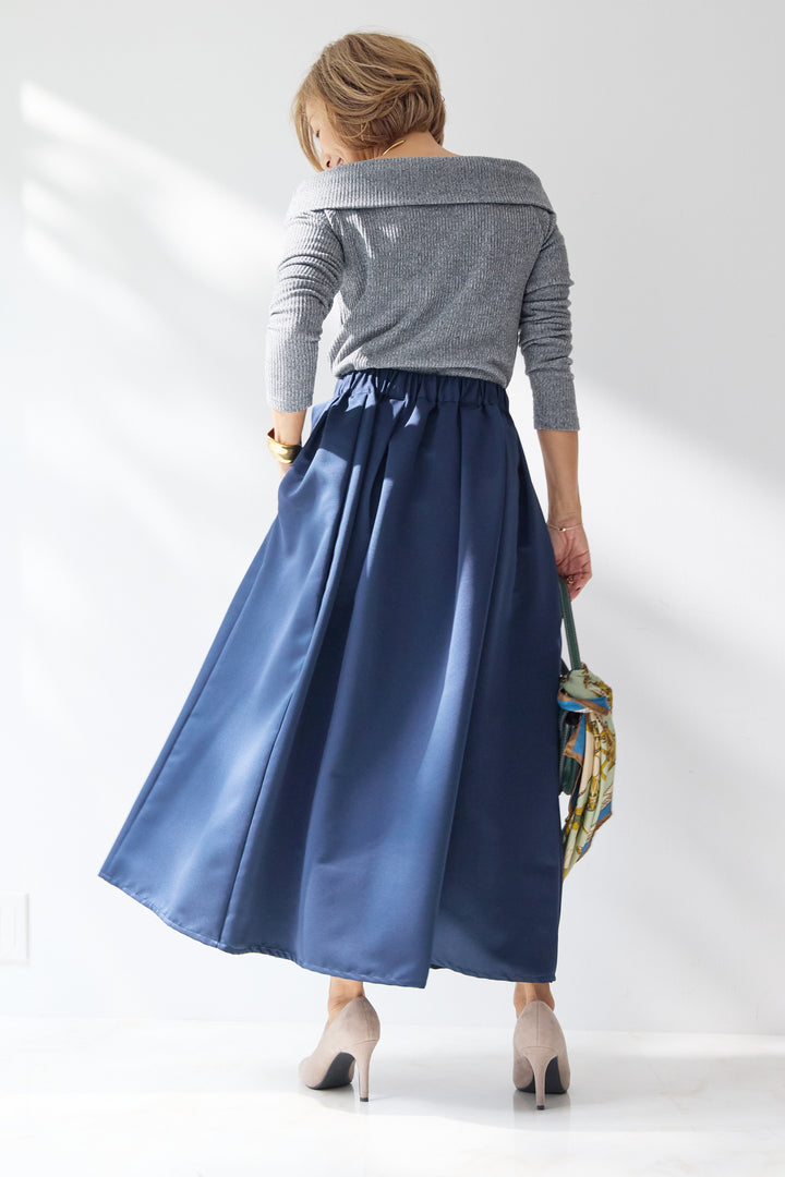 裏起毛オフショルリブカット