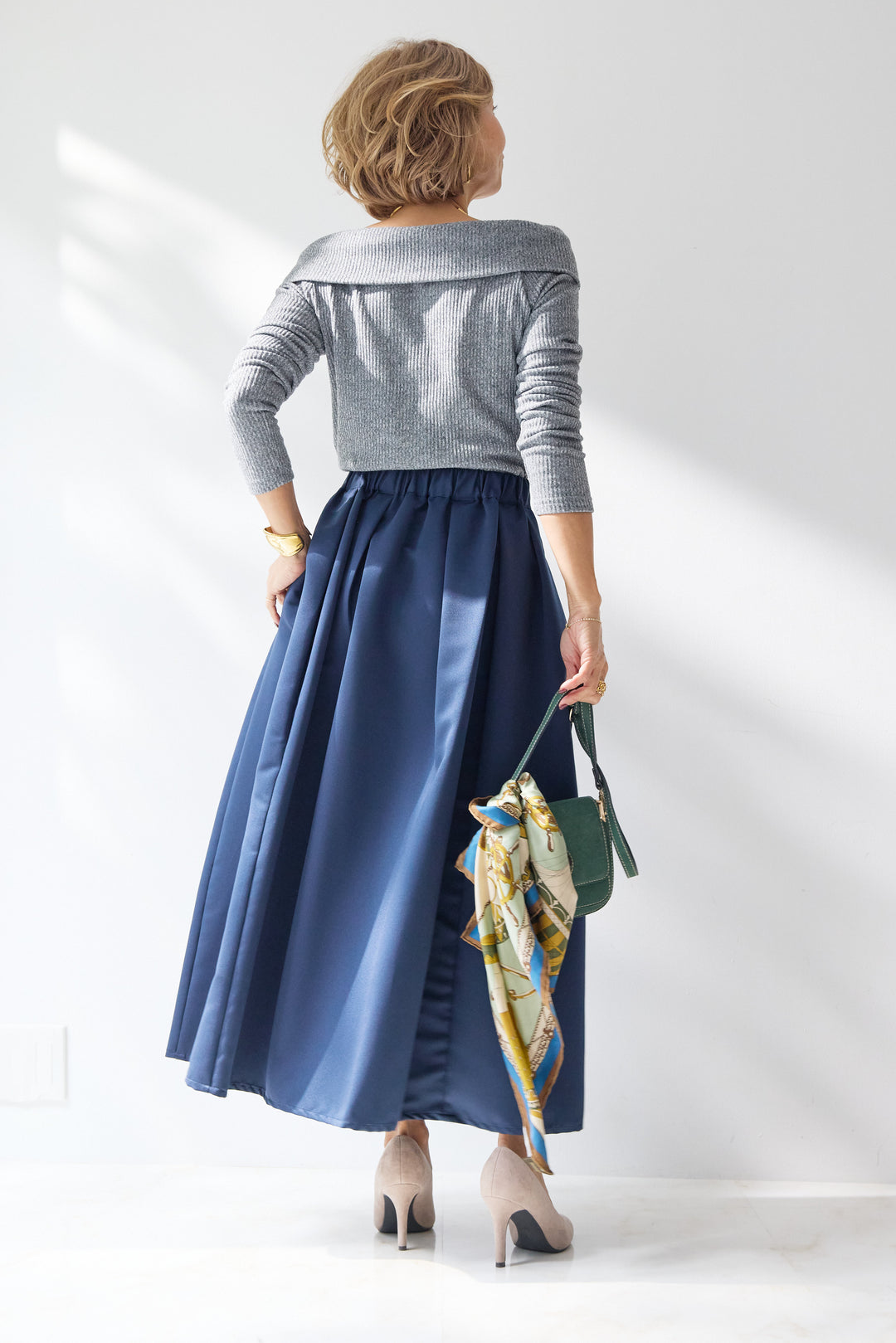 【ジャパンメイド】マットグログランボリュームスカート