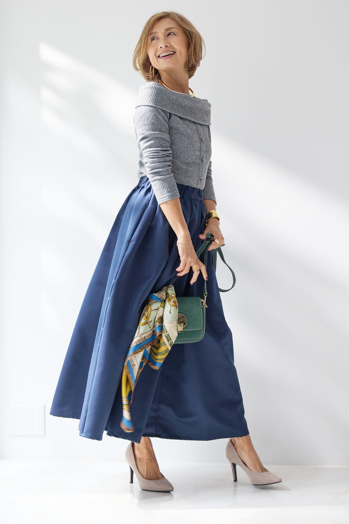 裏起毛オフショルリブカット