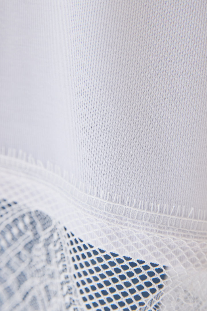 レース切替カットソー