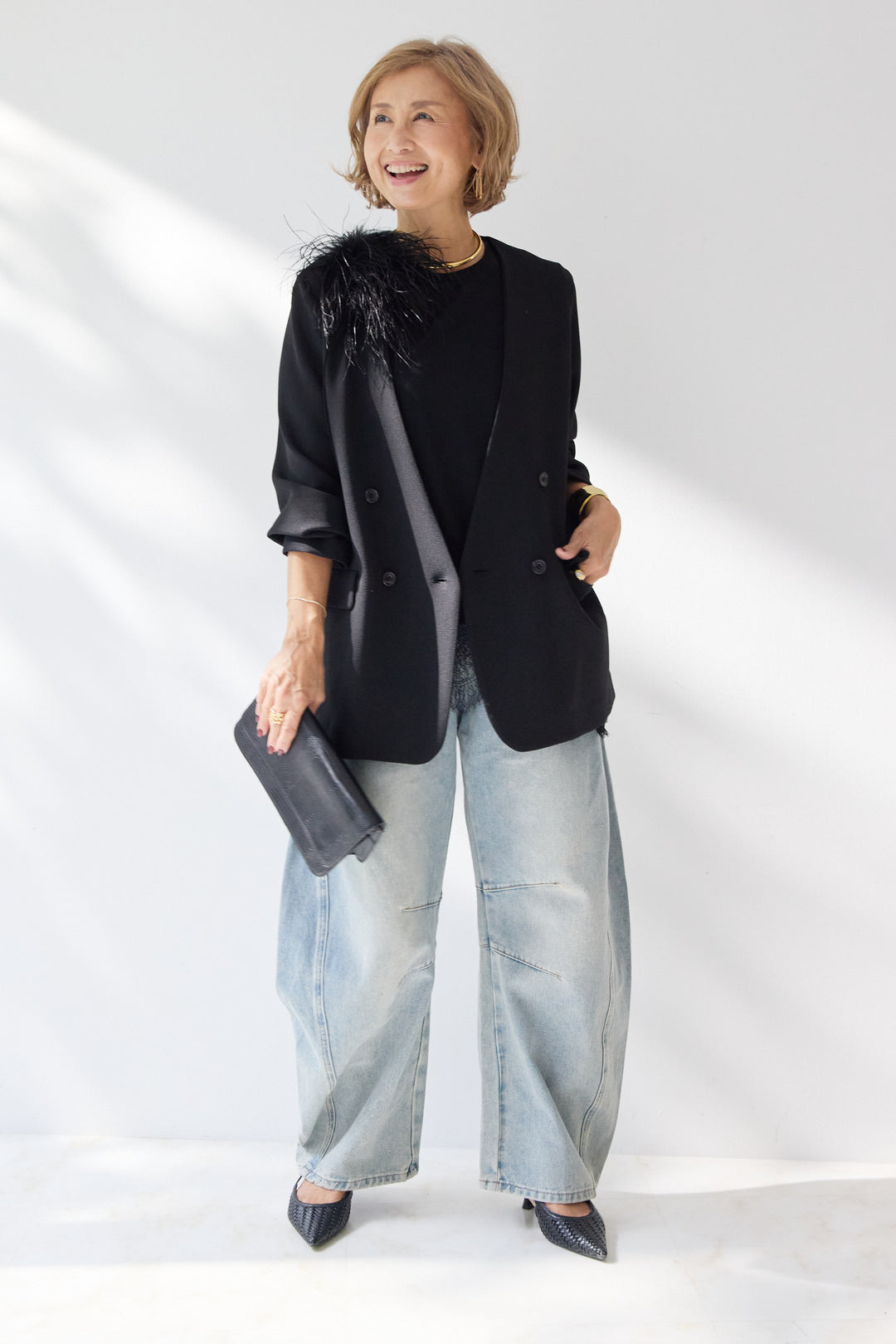 レース切替カットソー