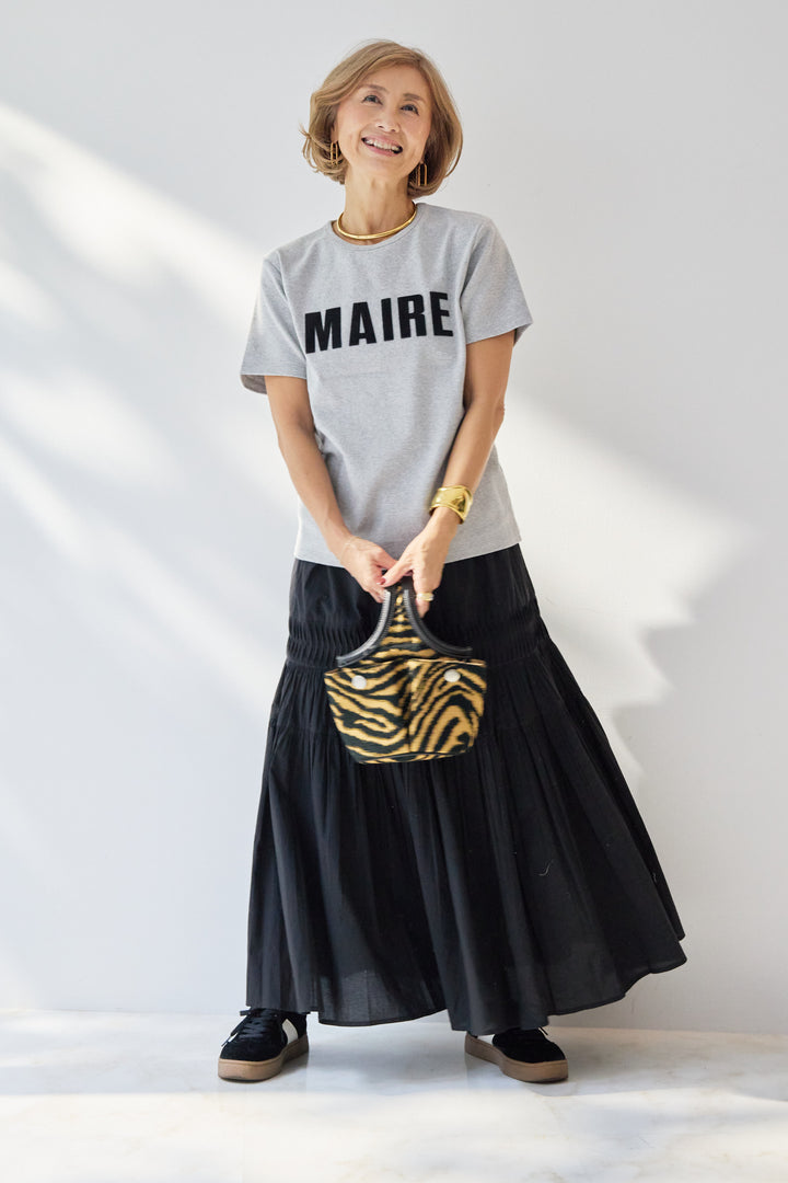 キャンブリックタックギャザースカート