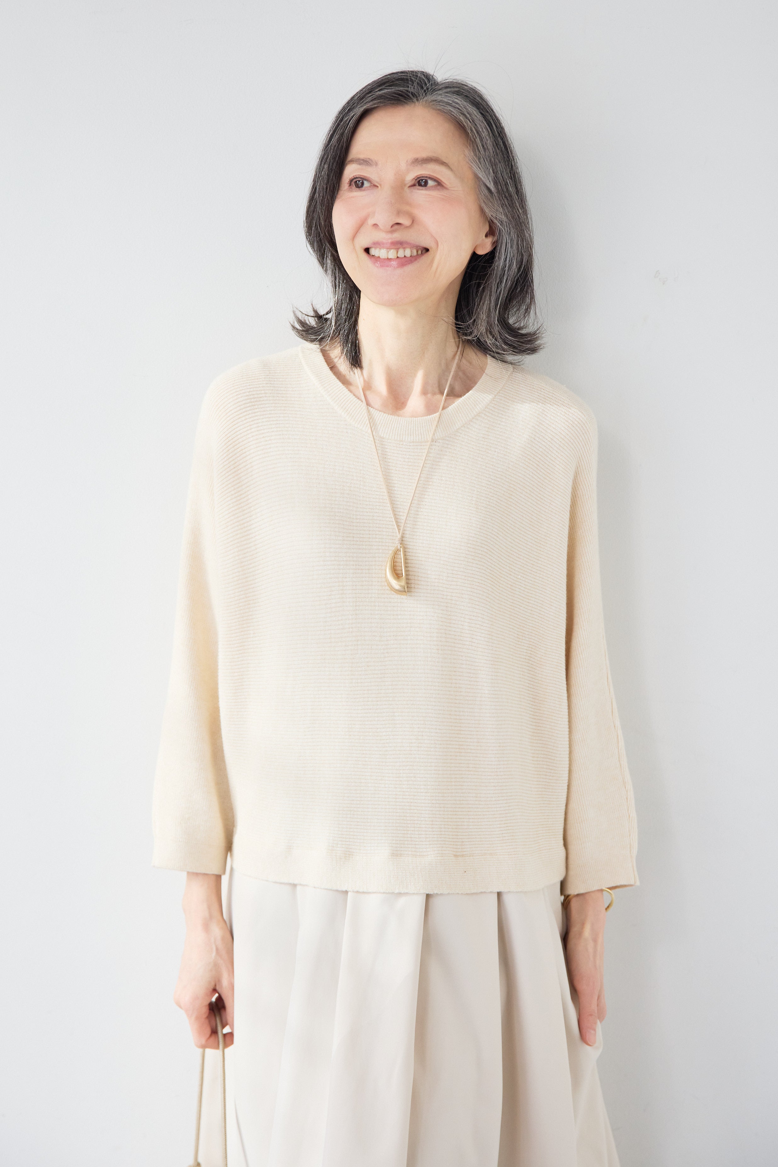 レイヤード風・異素材ドッキングラインワンピース – plusotoha