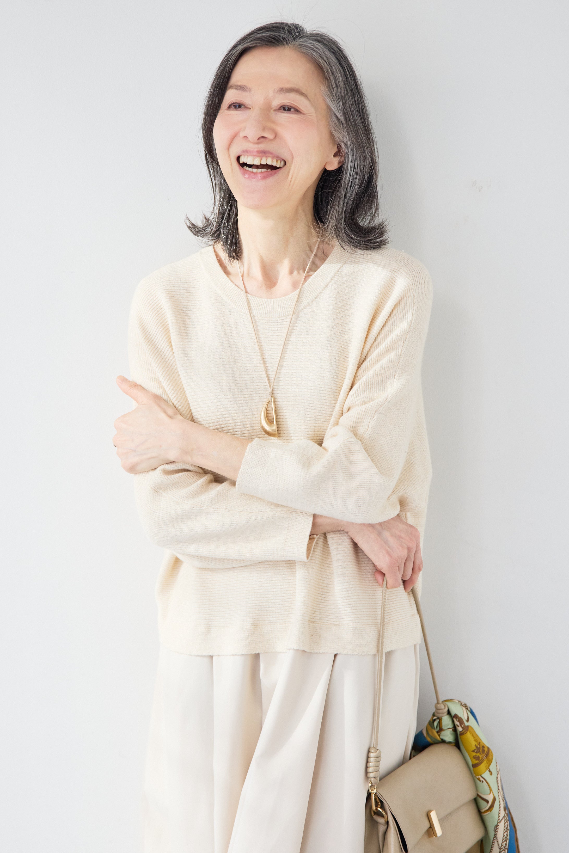 レイヤード風・異素材ドッキングラインワンピース – plusotoha