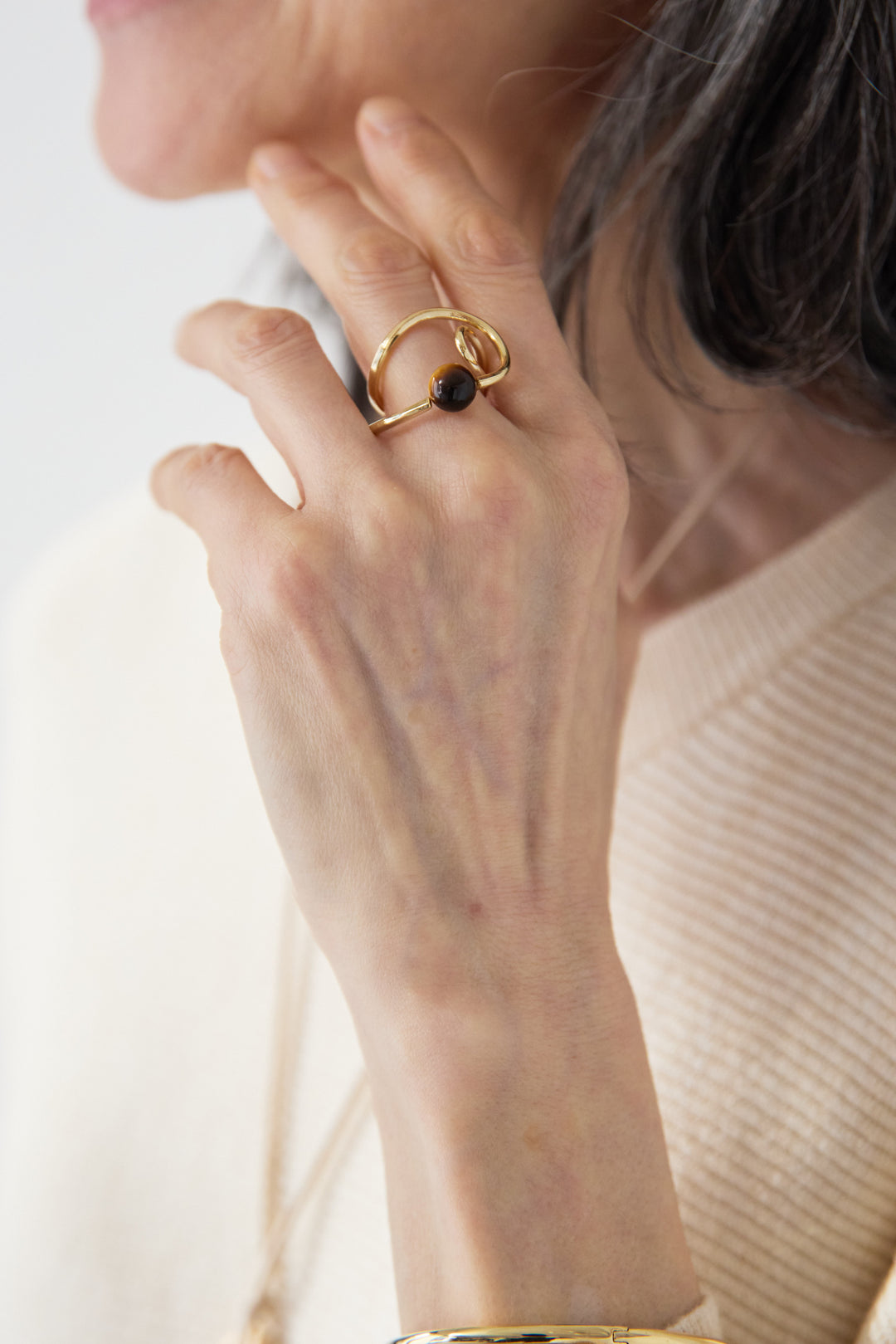 ニュアンスウェーブ ストーンリング