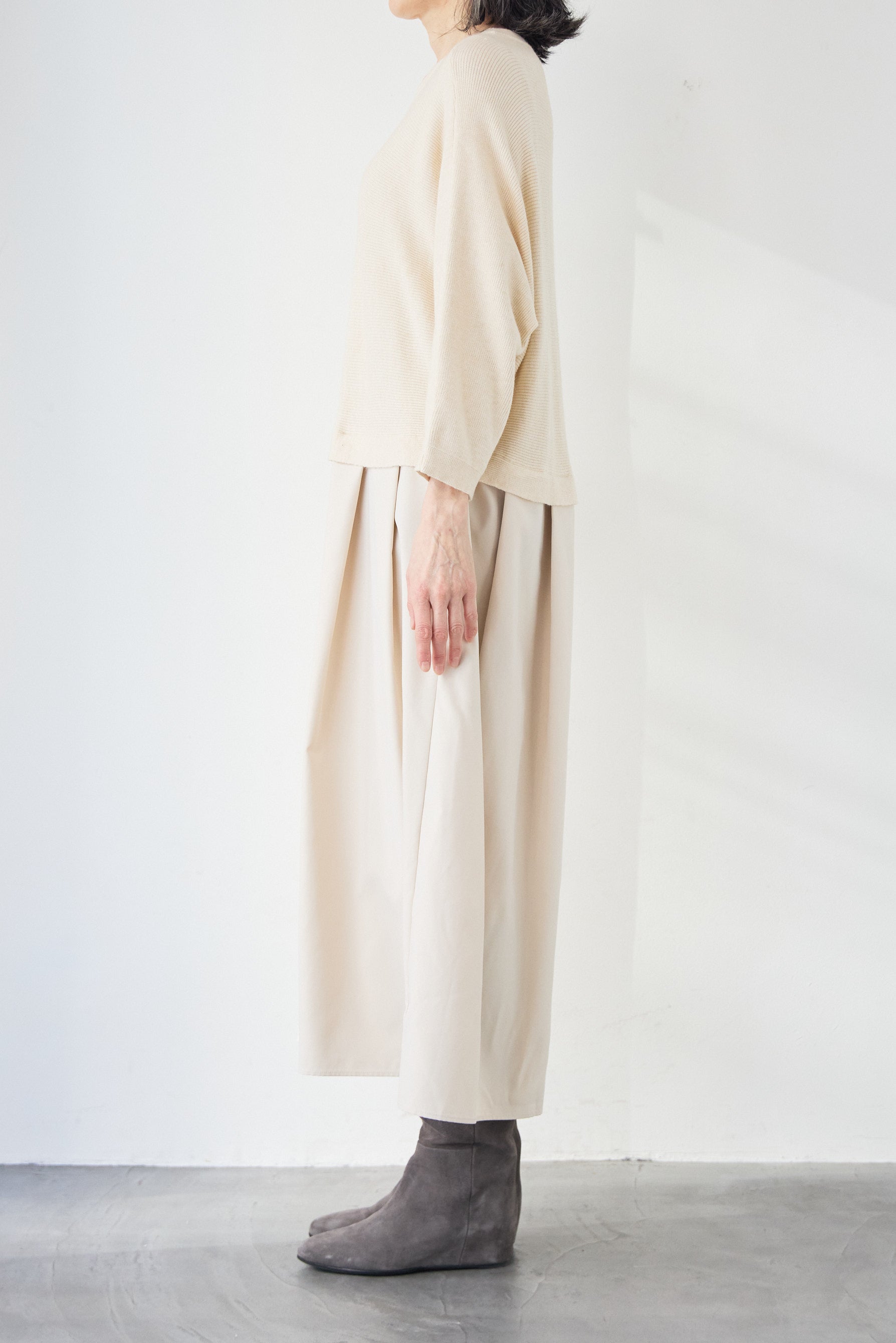 レイヤード風・異素材ドッキングラインワンピース – plusotoha