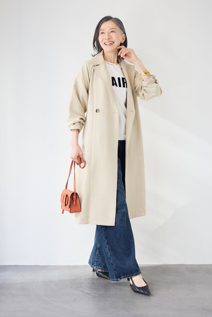 サイドスリット・ベーシックトレンチコート