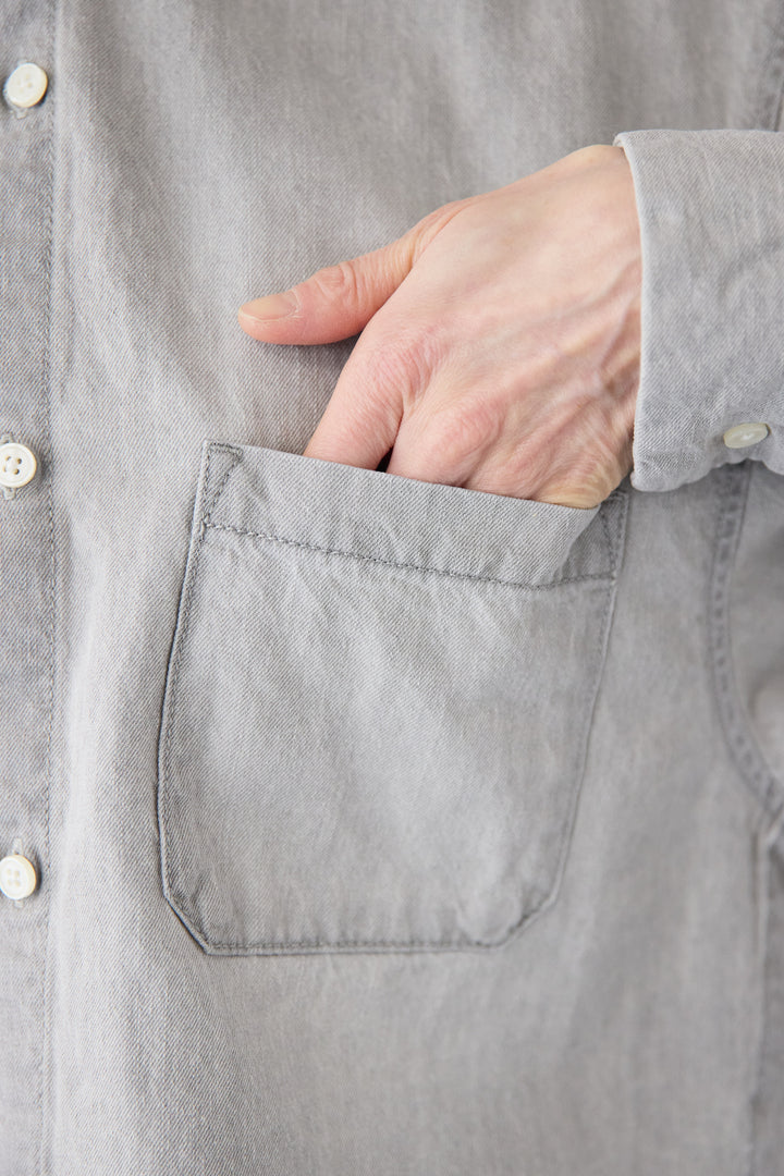 [SET]コットンデニム ボリュームスリーブ ブラウス（セットアップ対応）+ソフトタッチ・クルーネックTシャツ+リラックス・コクーンワイド デニム（セットアップ対応）(3set)