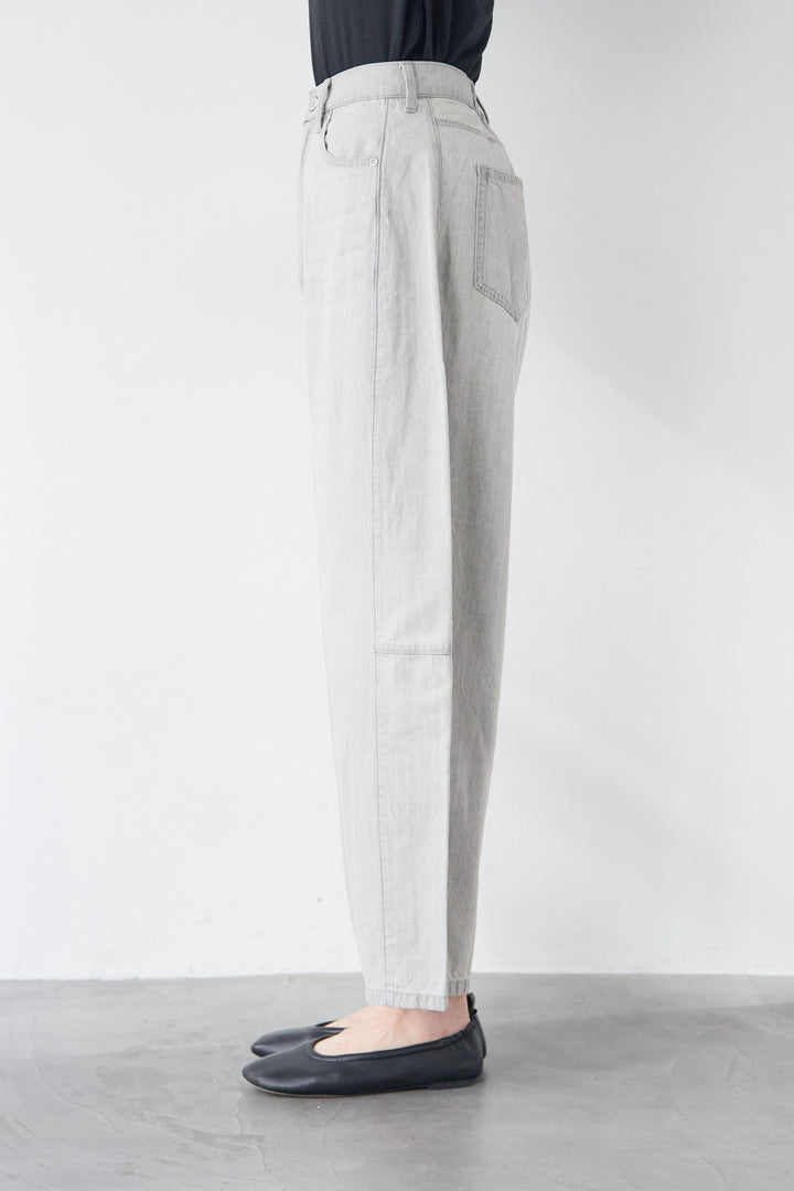 [SET]コットンデニム ボリュームスリーブ ブラウス（セットアップ対応）+リラックス・コクーンワイド デニム（セットアップ対応）(2set)