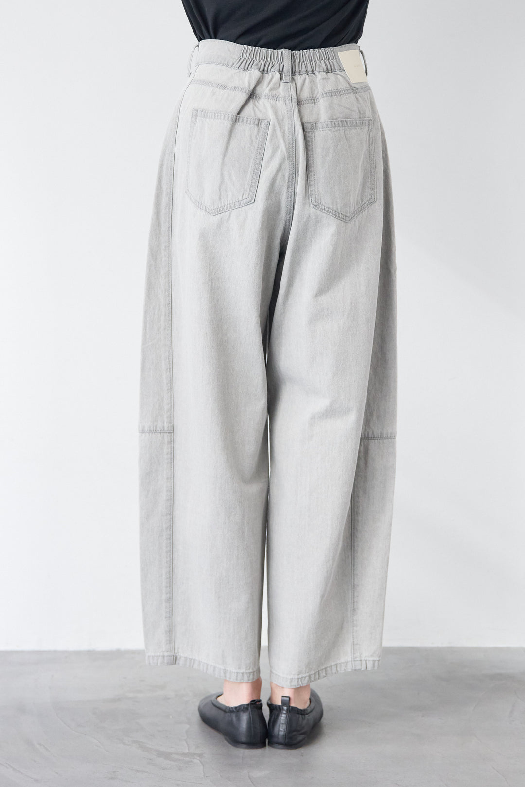 [SET]コットンデニム ボリュームスリーブ ブラウス（セットアップ対応）+リラックス・コクーンワイド デニム（セットアップ対応）(2set)