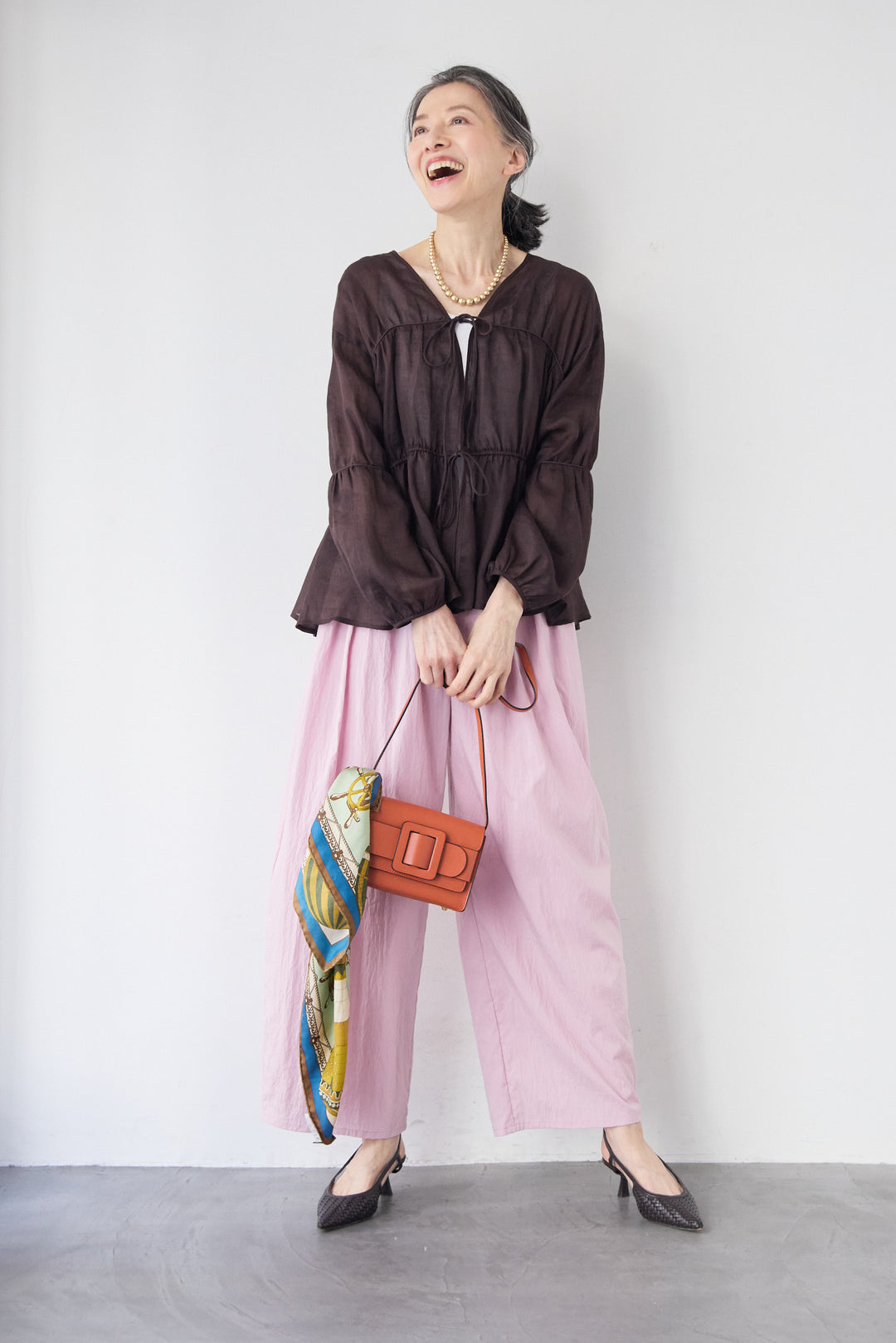 エアリーワッシャー・ボリュームワイドパンツ