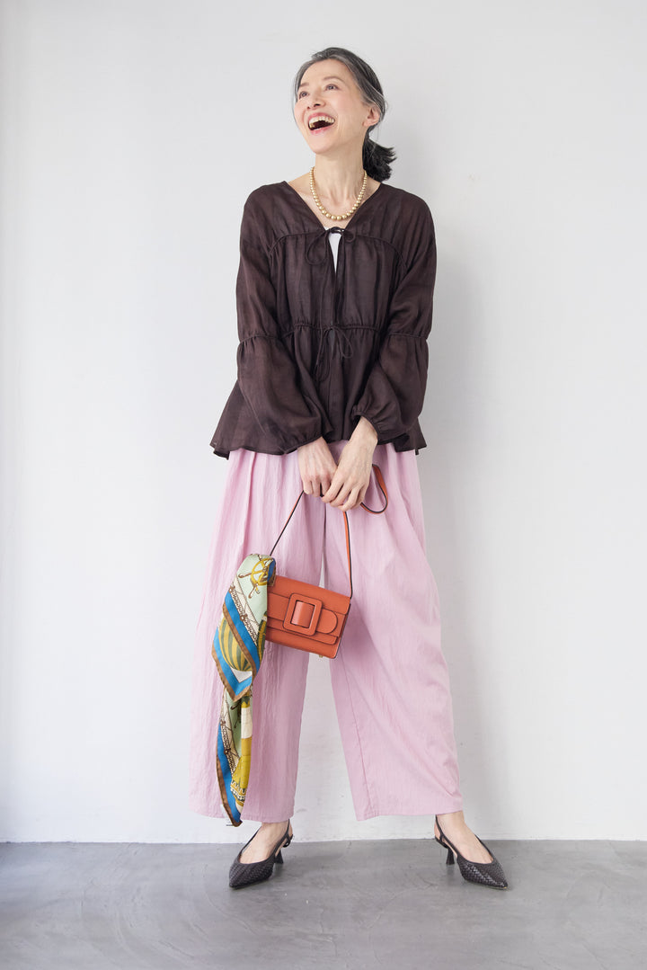 エアリーワッシャー・ボリュームワイドパンツ