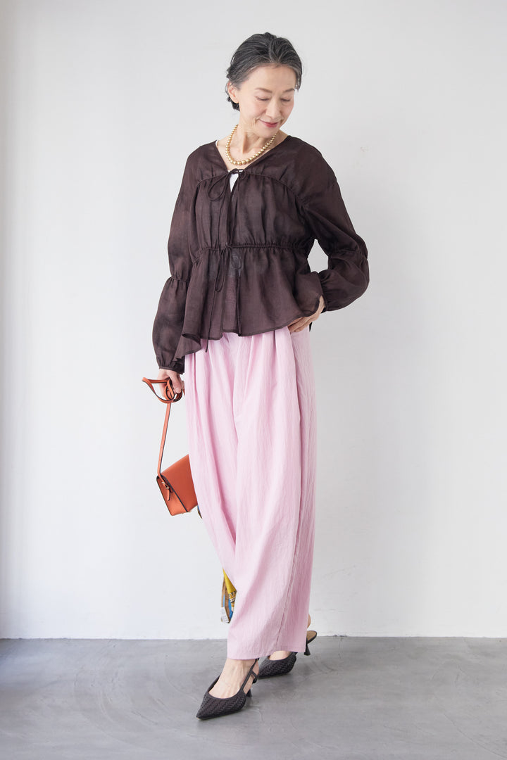 エアリーワッシャー・ボリュームワイドパンツ