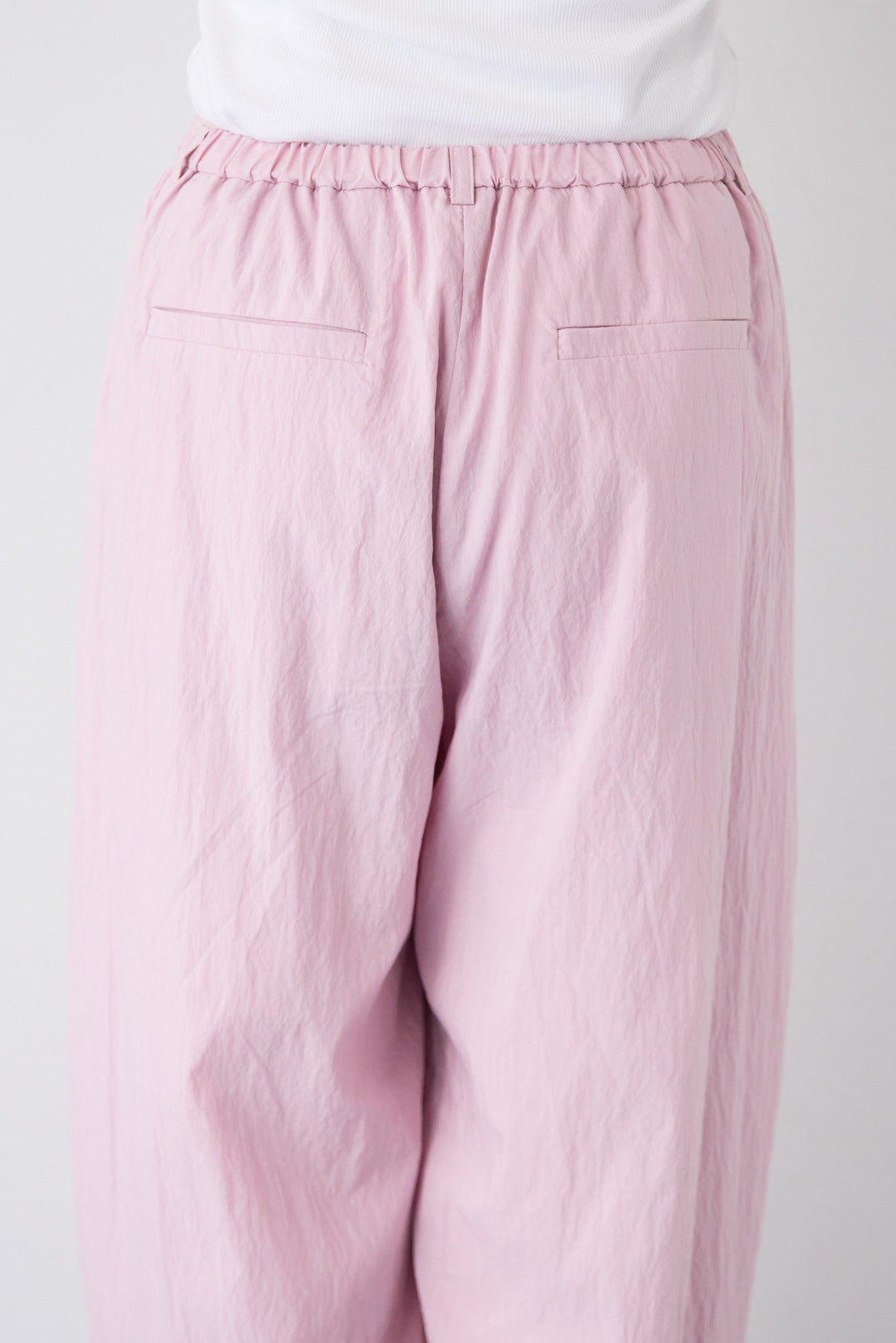 [SET]エアリーリネン・ドロストギャザーブラウス+エアリーワッシャー・ボリュームワイドパンツ(2set)