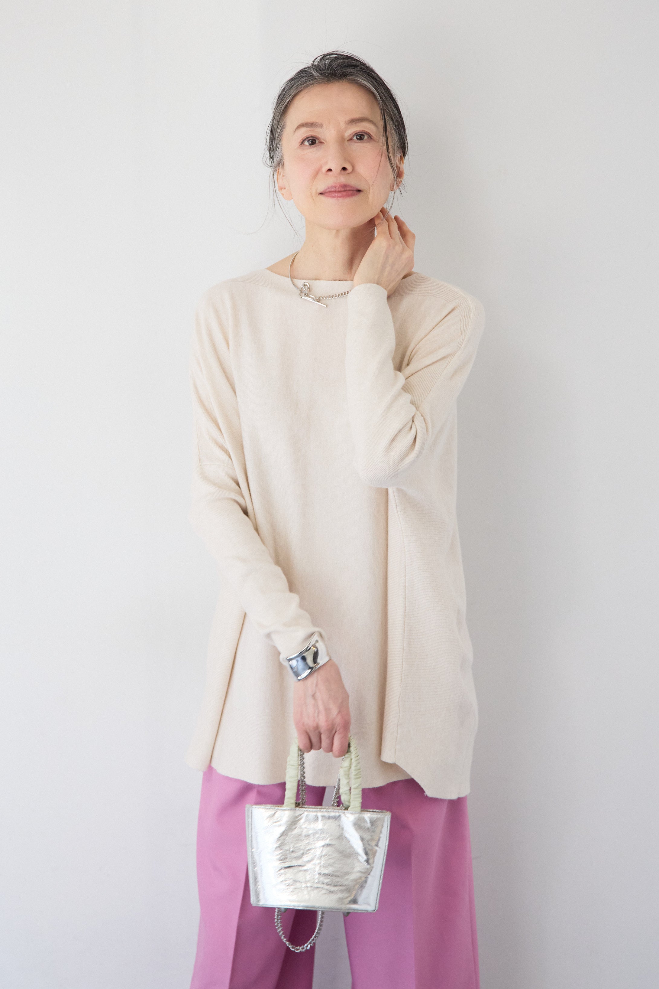 ボートネック・ドルマン・オーバーサイズプルオーバー – plusotoha