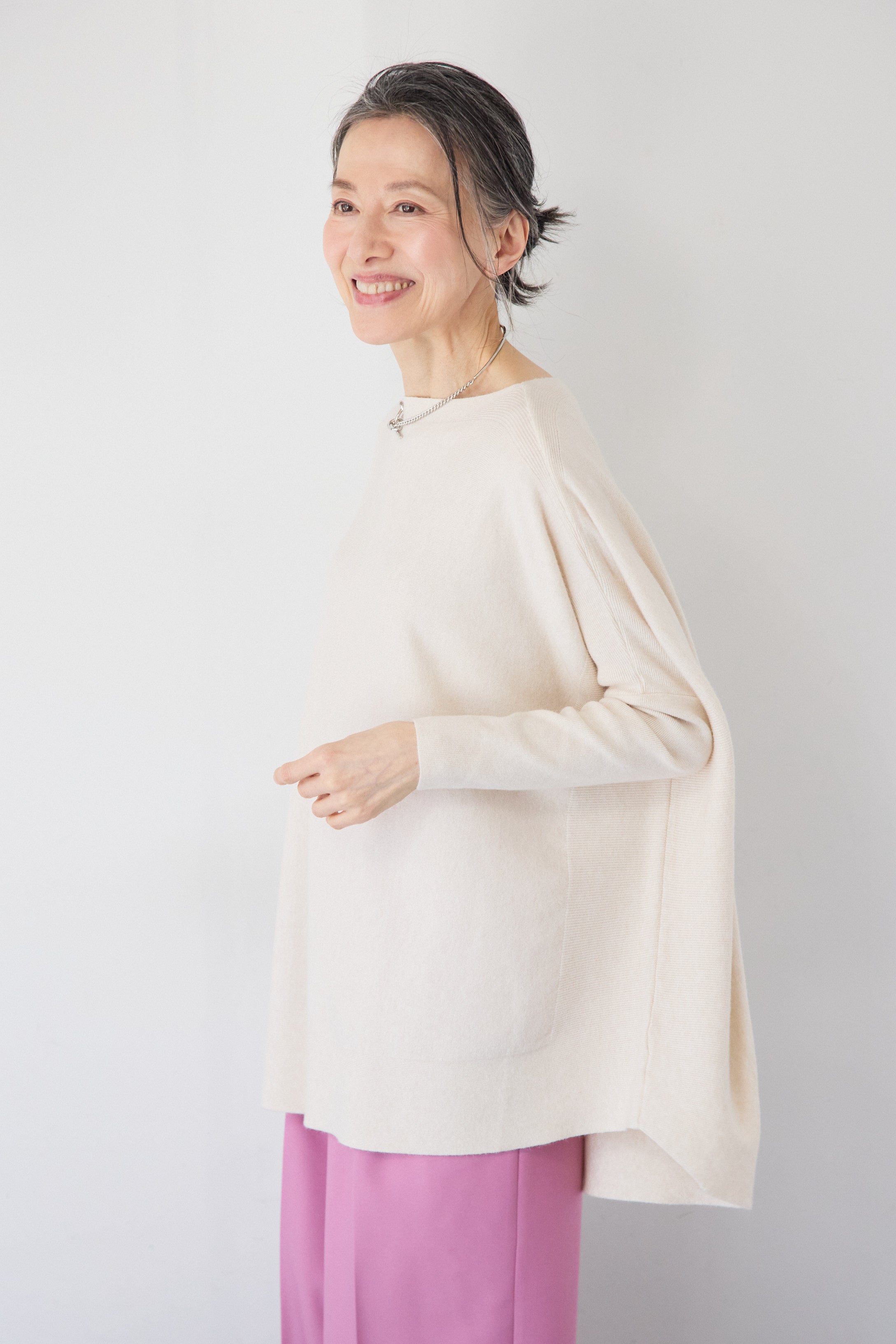 ボートネック・ドルマン・オーバーサイズプルオーバー – plusotoha