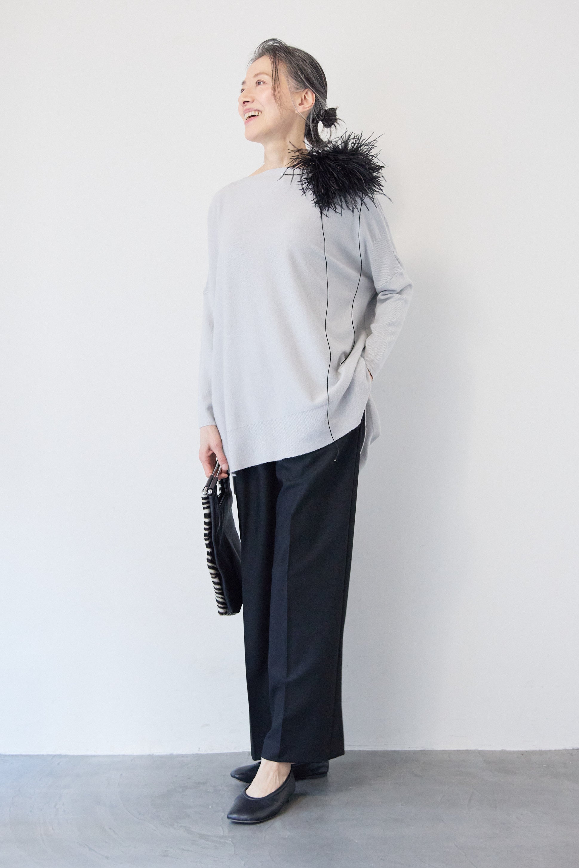 ボートネック・ドルマン・オーバーサイズプルオーバー – plusotoha