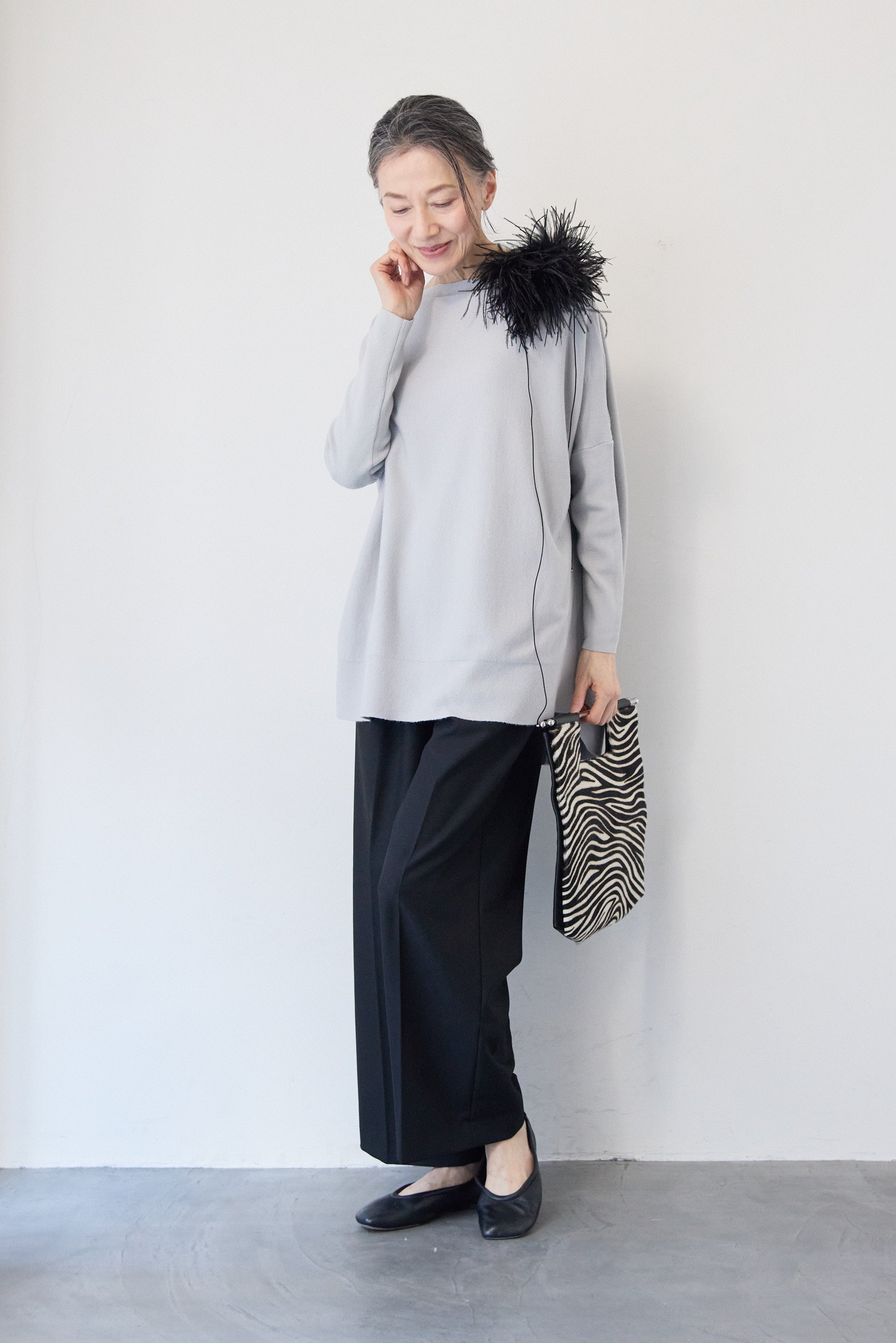 ボートネック・ドルマン・オーバーサイズプルオーバー – plusotoha